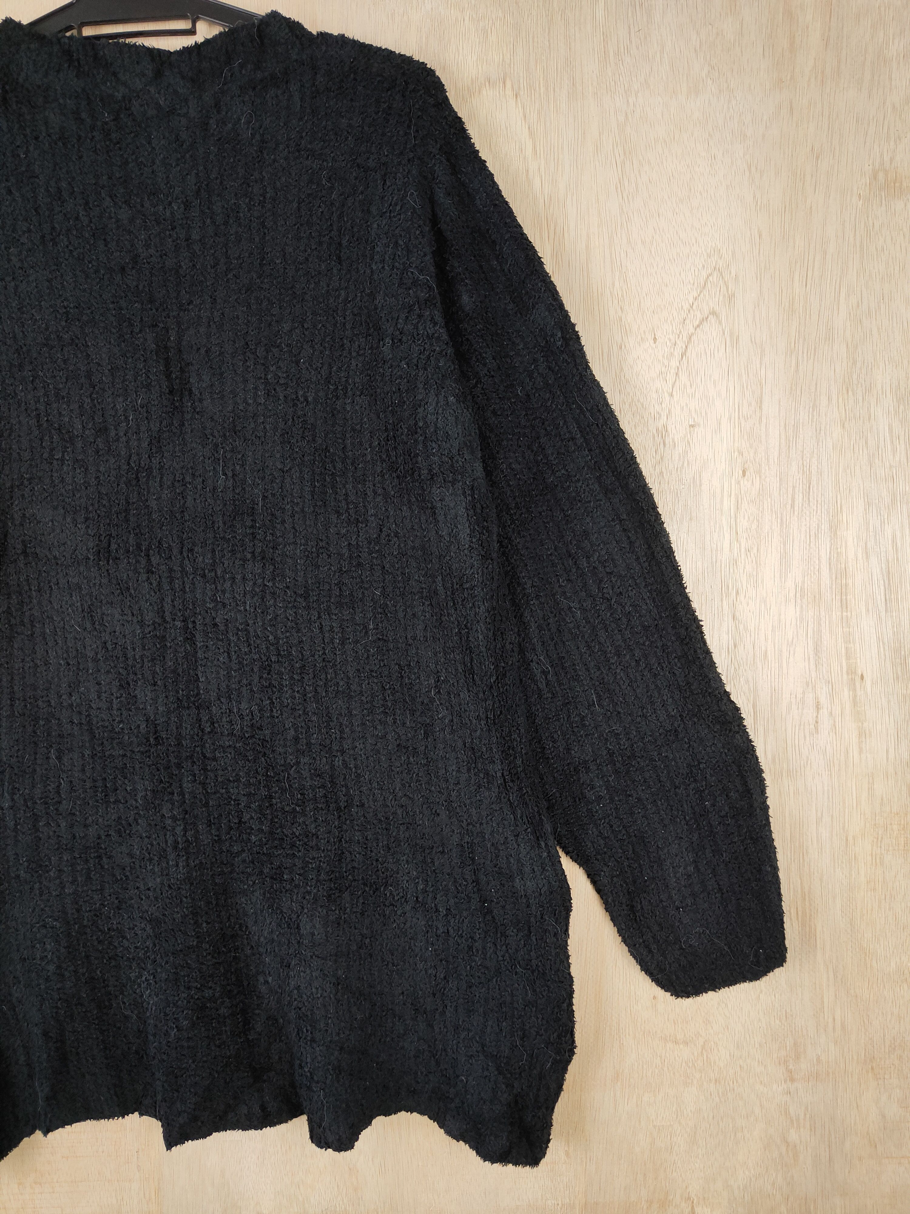 Japanese Brand × Other Japanese Brand Black Shag Shaggy Fur Mohair Knitwear #S285 Size XXL / US 16-18 / IT 52-54 - 6 Thumbnail