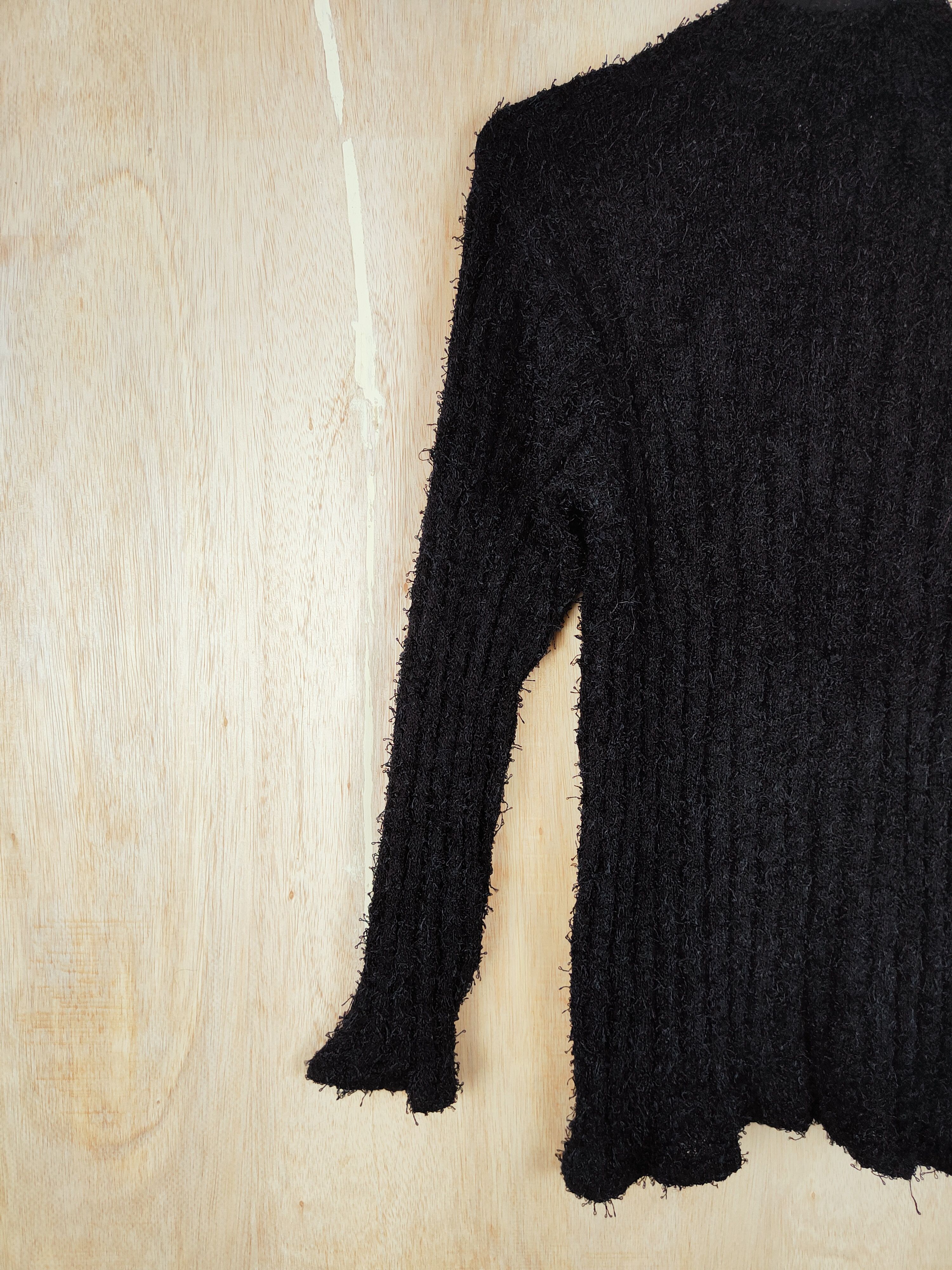Japanese Brand × Other Baransel® Black Shag Shaggy Fur Mohair Knitwear #S287 Size M / US 6-8 / IT 42-44 - 6 Thumbnail