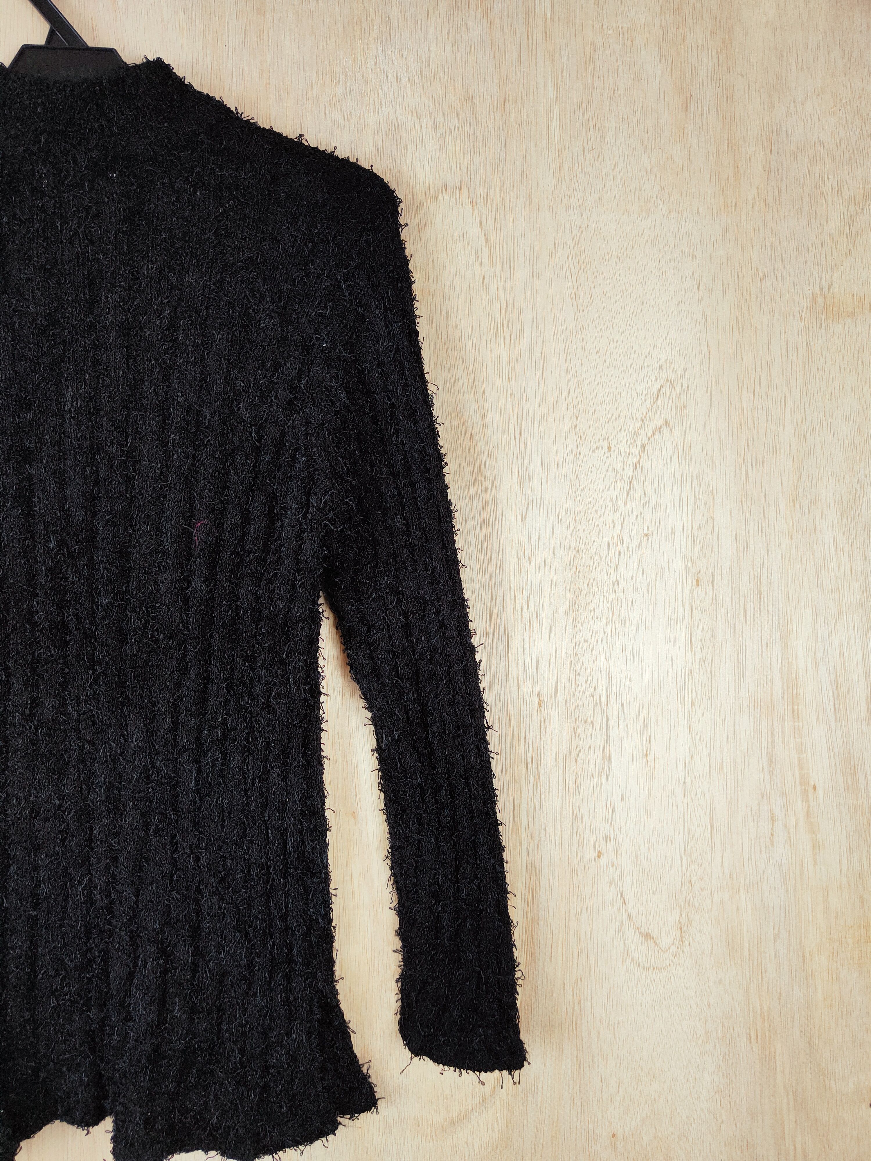 Japanese Brand × Other Baransel® Black Shag Shaggy Fur Mohair Knitwear #S287 Size M / US 6-8 / IT 42-44 - 7 Thumbnail