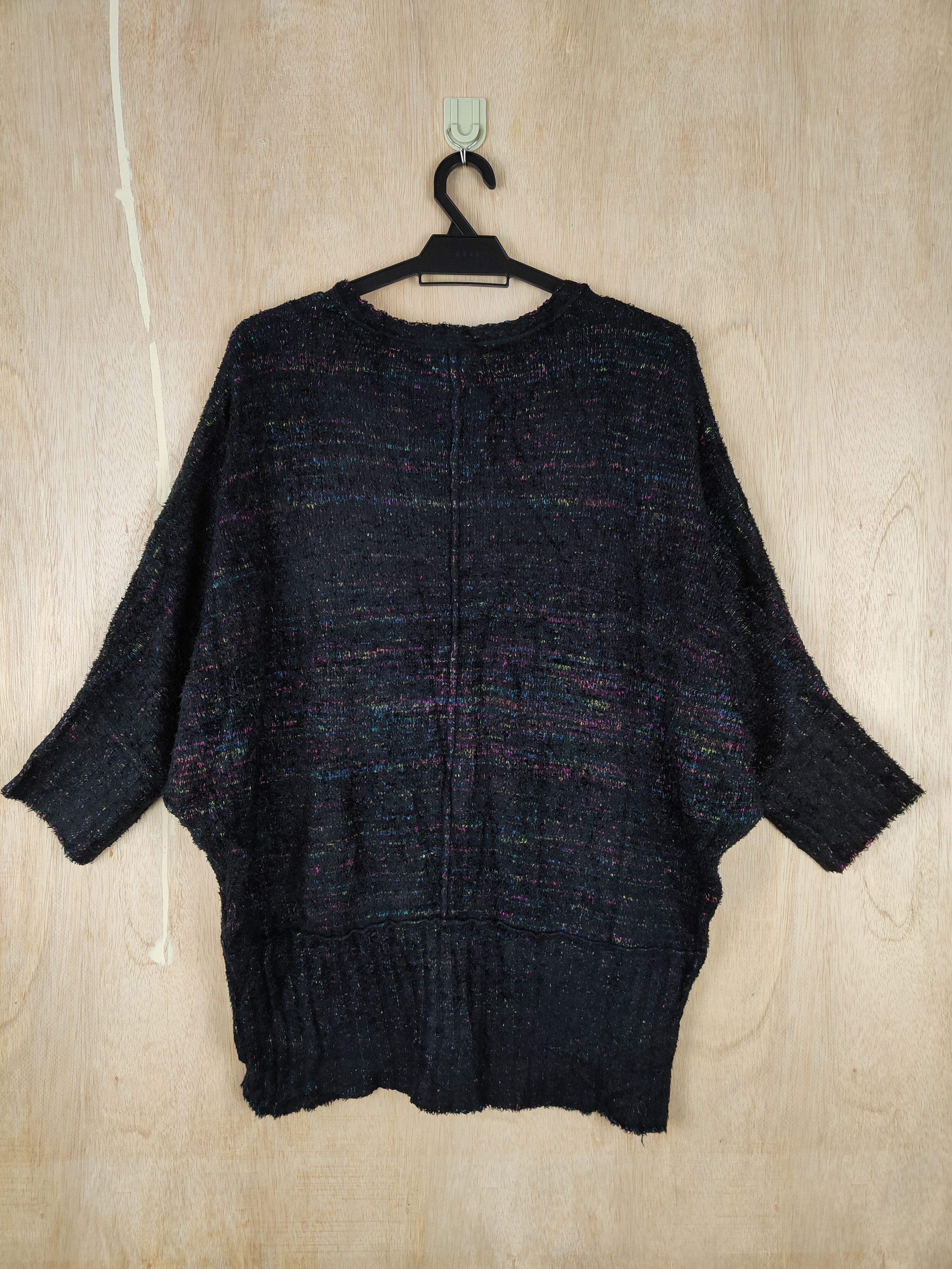 Japanese Brand × Other Titicaca Black Shag Shaggy Fur Mohair Knitwear #S283 Size L / US 10 / IT 46 - 5 Thumbnail