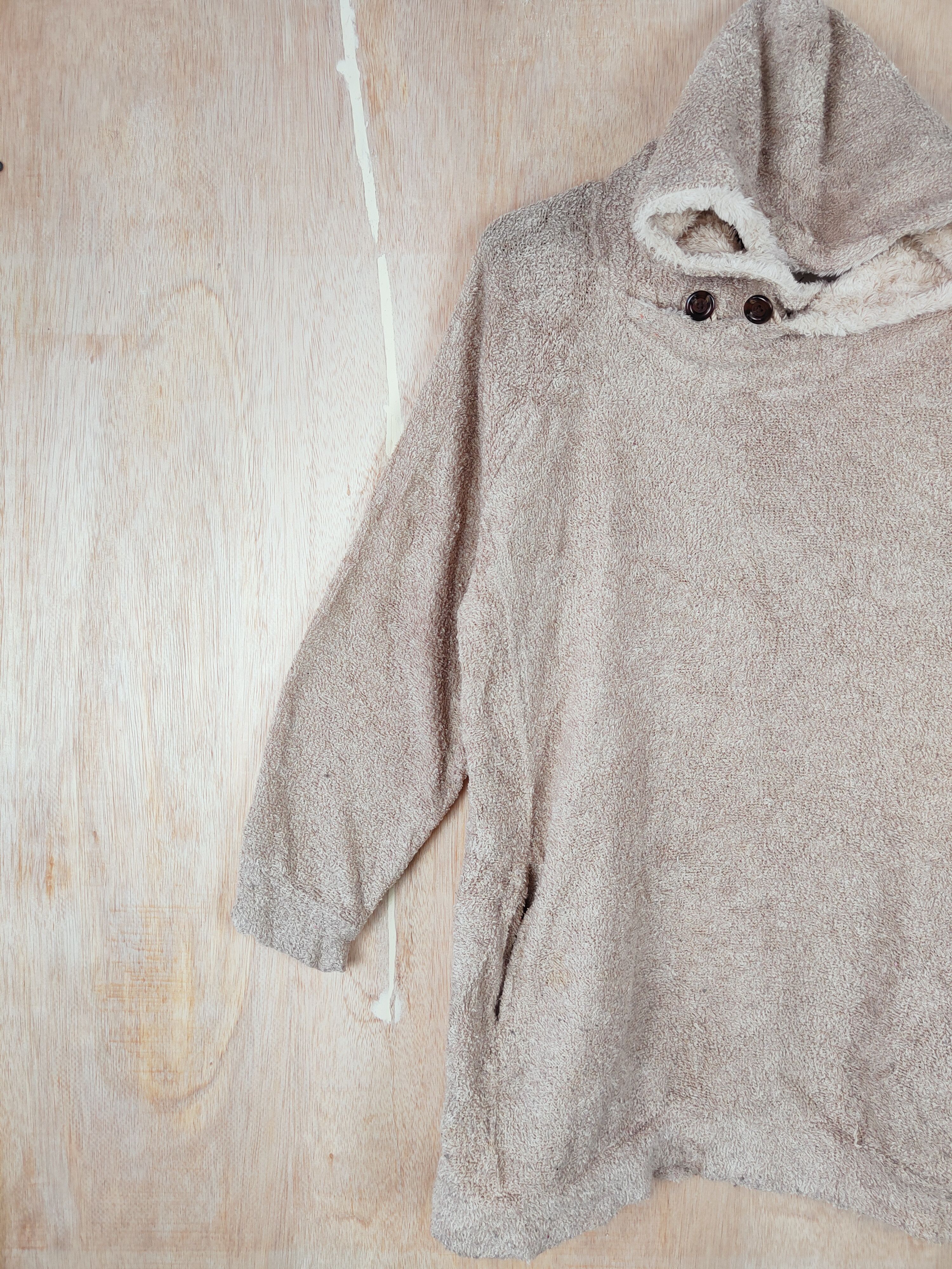 Homespun Knitwear Heart Market (Key) Brown Fur Mohair Knitwear hoodie #S282 Size M / US 6-8 / IT 42-44 - 5 Thumbnail