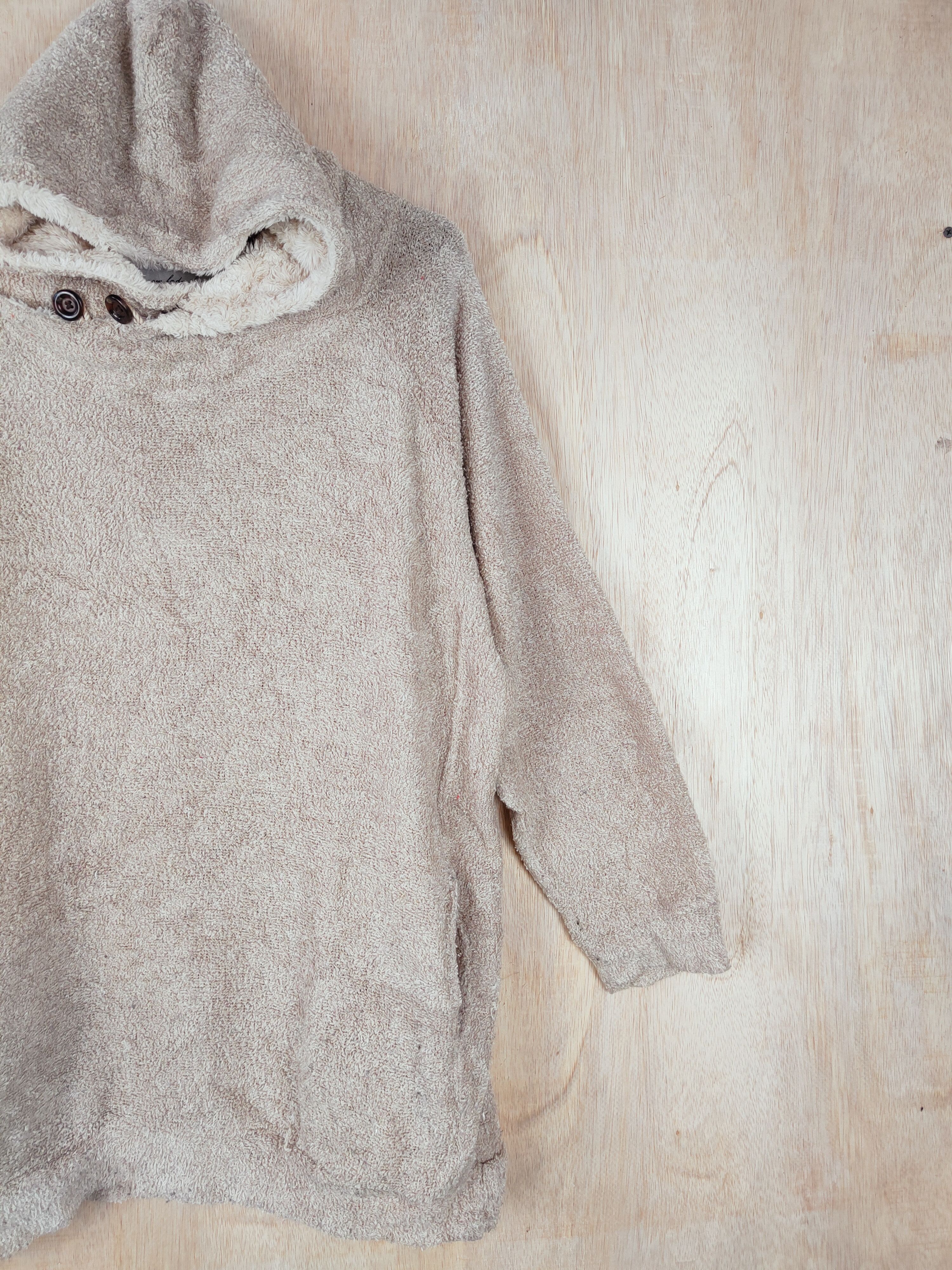 Homespun Knitwear Heart Market (Key) Brown Fur Mohair Knitwear hoodie #S282 Size M / US 6-8 / IT 42-44 - 6 Thumbnail