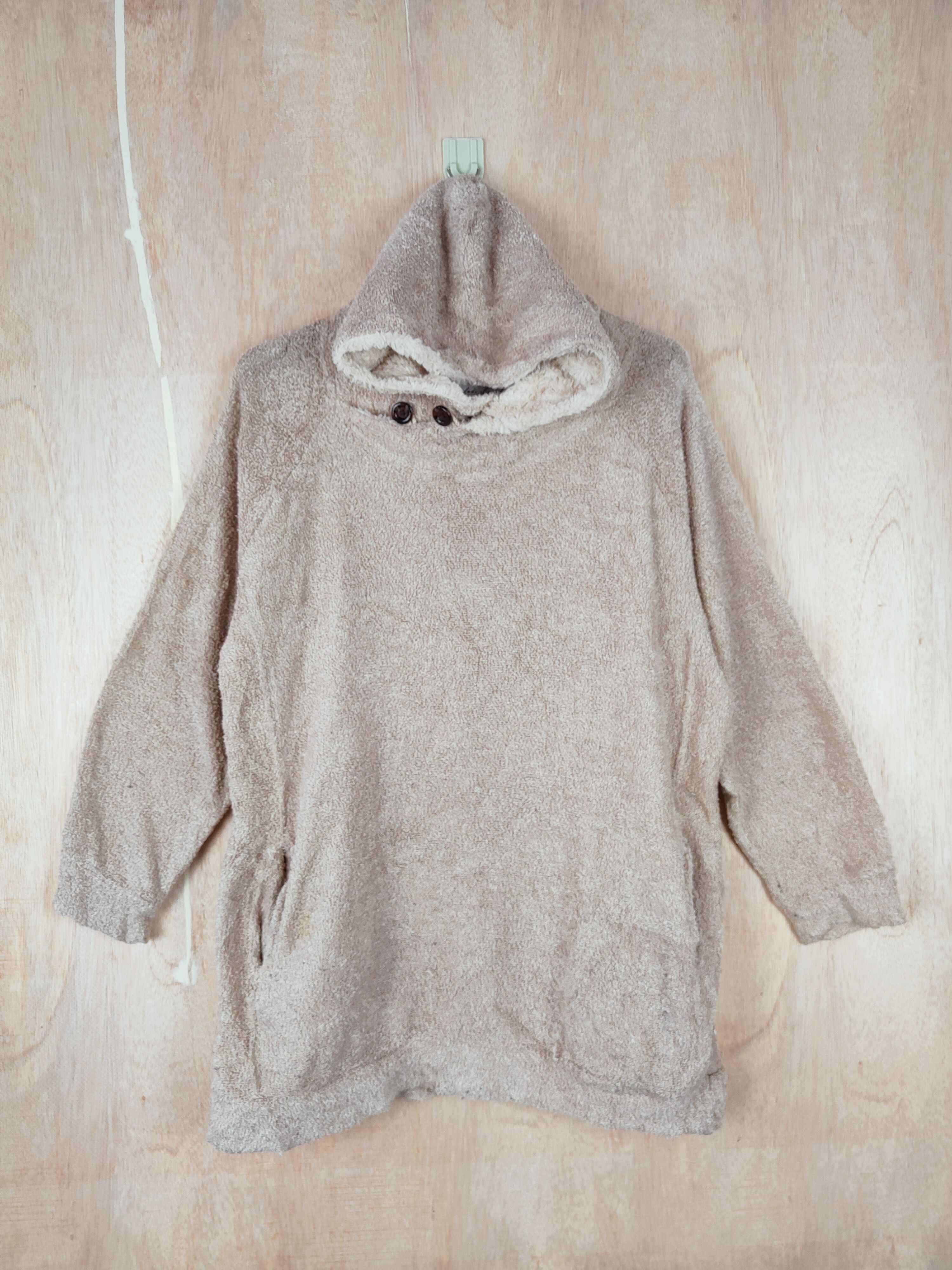Homespun Knitwear Heart Market (Key) Brown Fur Mohair Knitwear hoodie #S282 Size M / US 6-8 / IT 42-44 - 1 Thumbnail