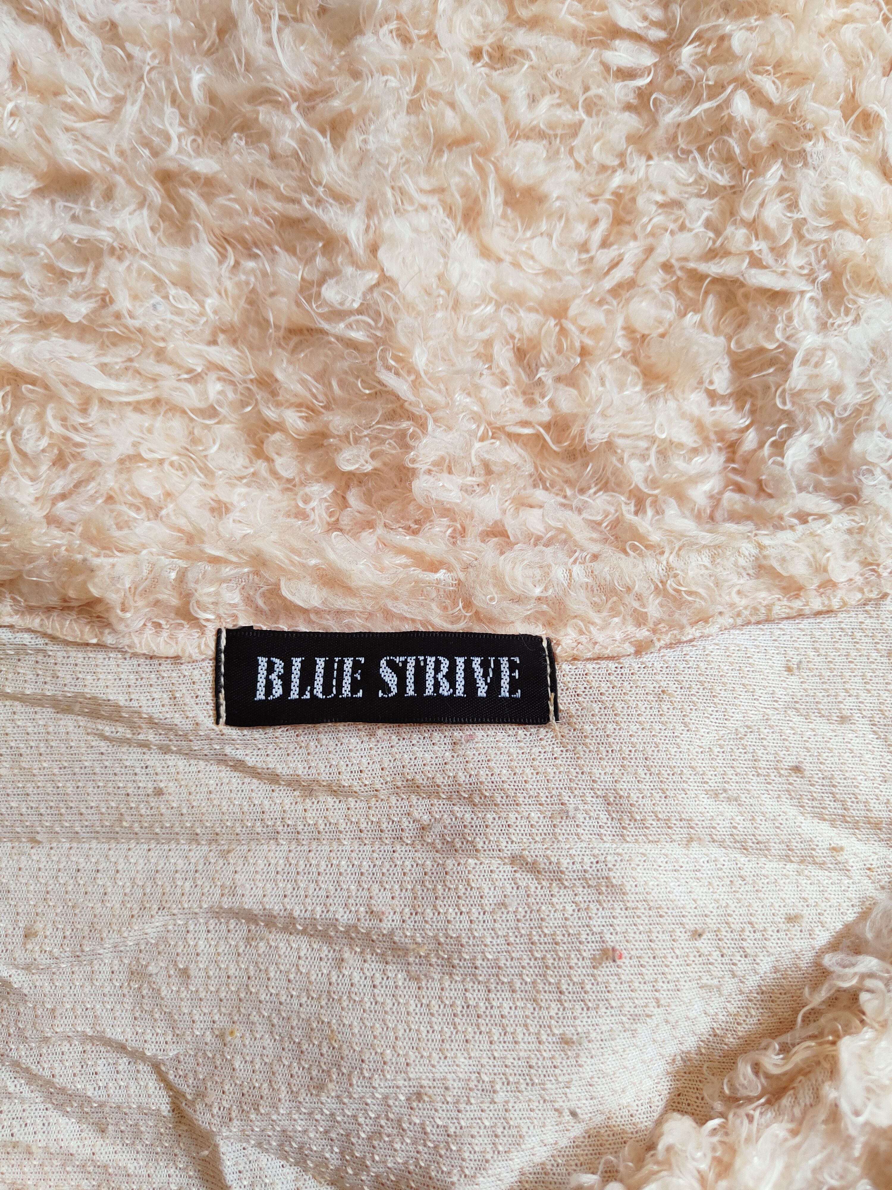Homespun Knitwear Blue Strive Peach Shag Shaggy Fur Mohair Knitwear #S263 Size M / US 6-8 / IT 42-44 - 10 Thumbnail