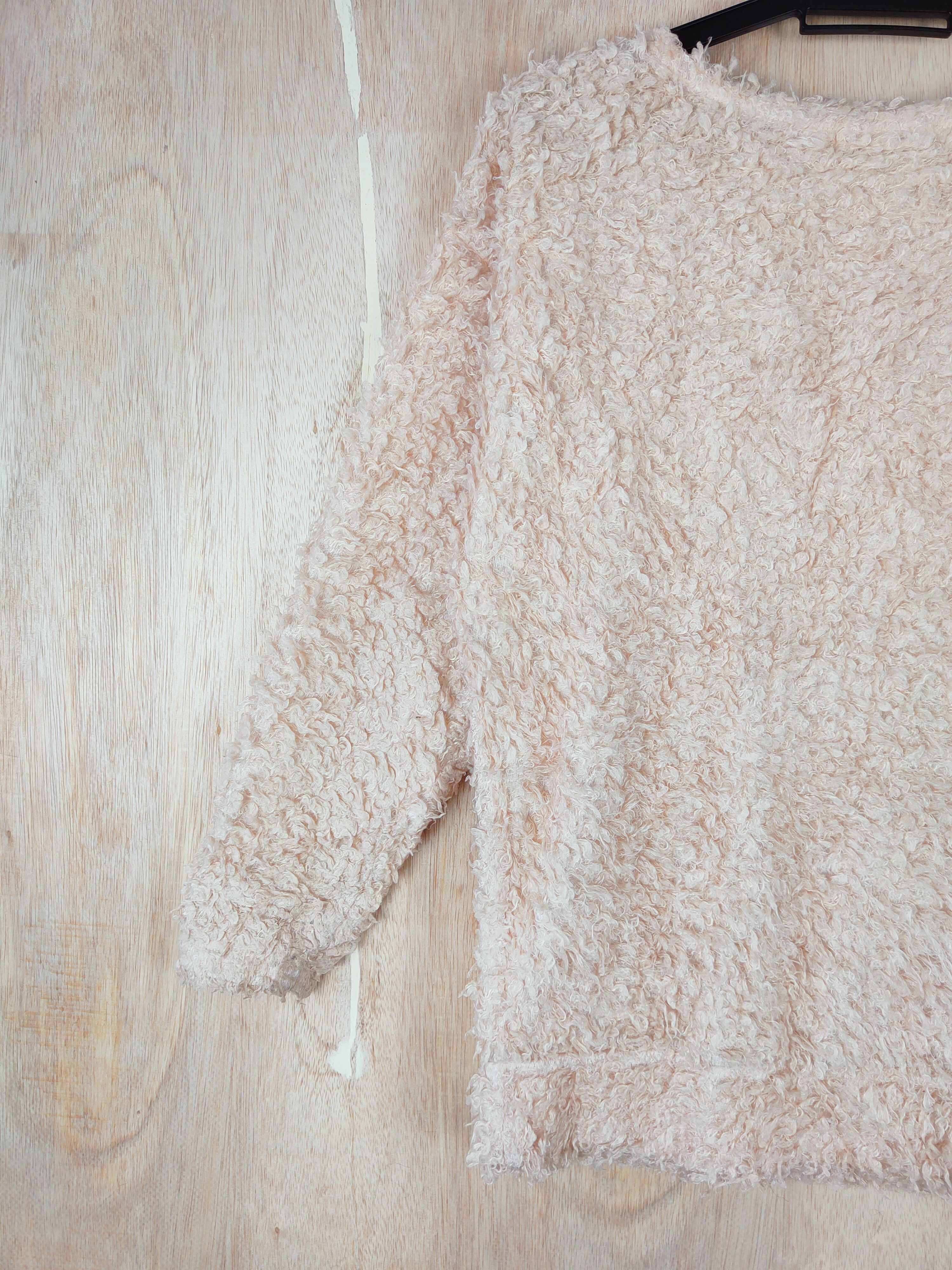 Homespun Knitwear Blue Strive Peach Shag Shaggy Fur Mohair Knitwear #S263 Size M / US 6-8 / IT 42-44 - 6 Thumbnail