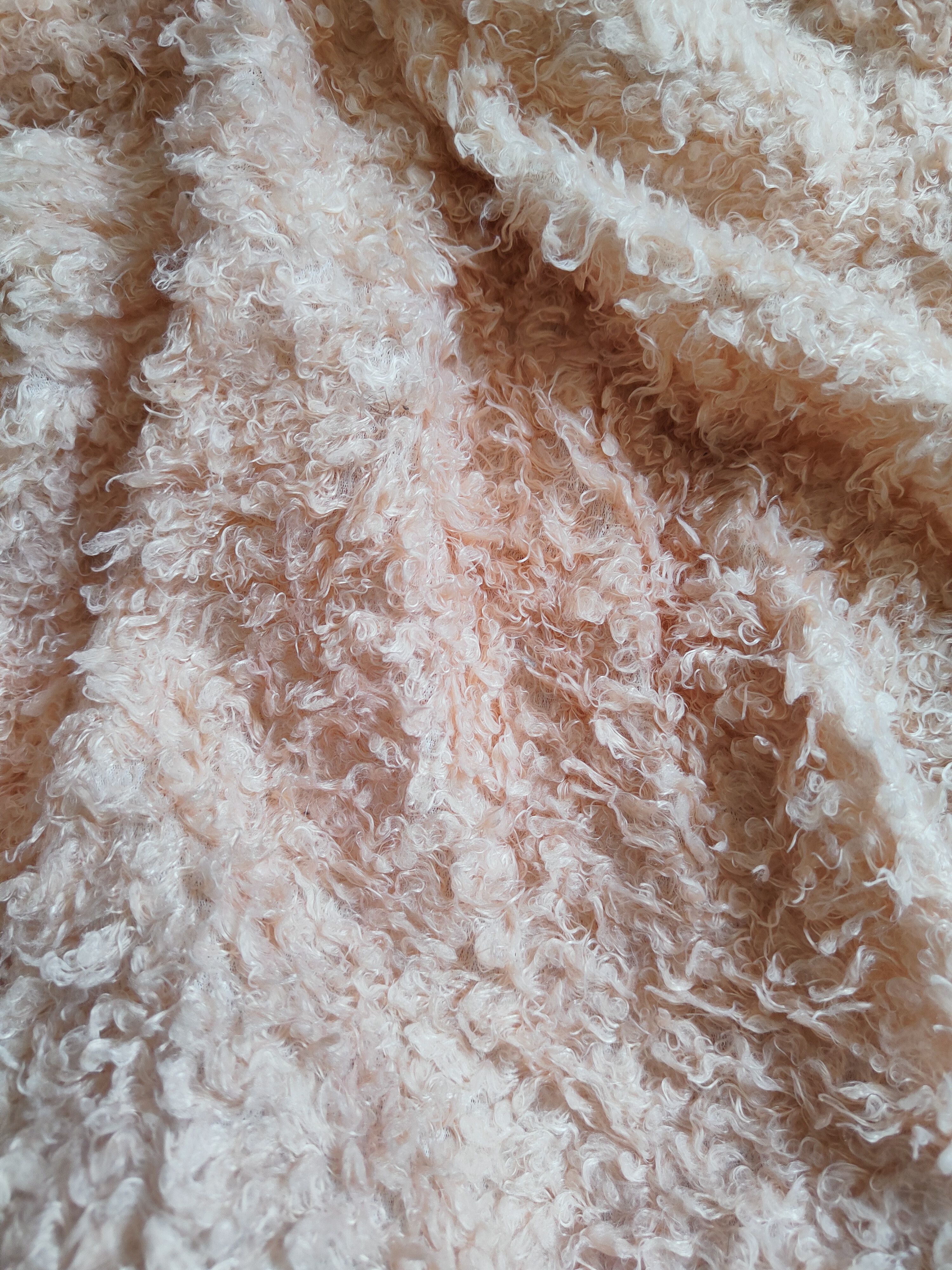 Homespun Knitwear Blue Strive Peach Shag Shaggy Fur Mohair Knitwear #S263 Size M / US 6-8 / IT 42-44 - 8 Thumbnail