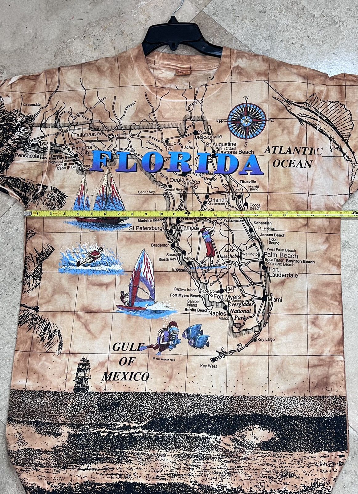 Fruit Of The Loom × Vintage AOP Vintage Florida Map Fruit of the Loom tag Size XL Size US XL / EU 56 / 4 - 7 Thumbnail