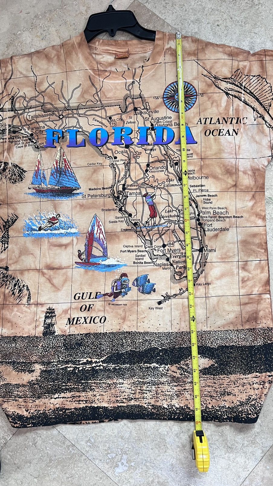 Fruit Of The Loom × Vintage AOP Vintage Florida Map Fruit of the Loom tag Size XL Size US XL / EU 56 / 4 - 6 Thumbnail