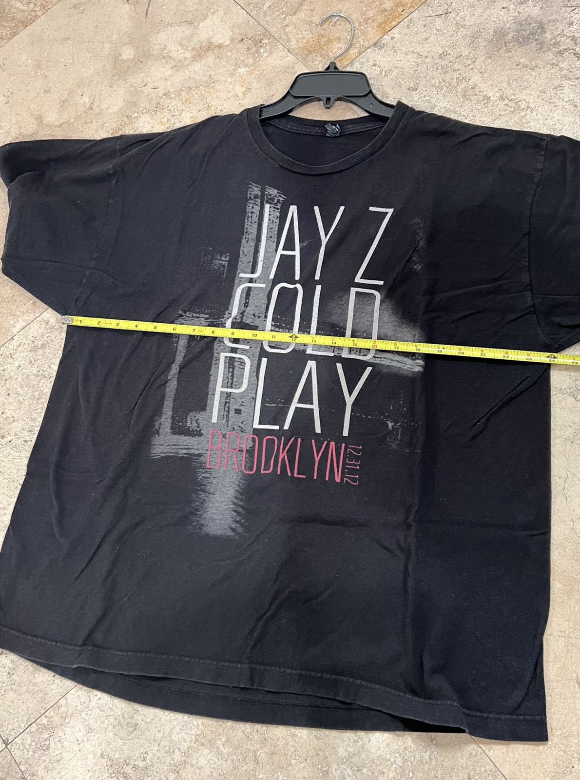 Band Tees × Jay-Z × Vintage Jay Z Cold Play Brooklyn NYC 12.31.12 Size US XXL / EU 58 / 5 - 6 Thumbnail
