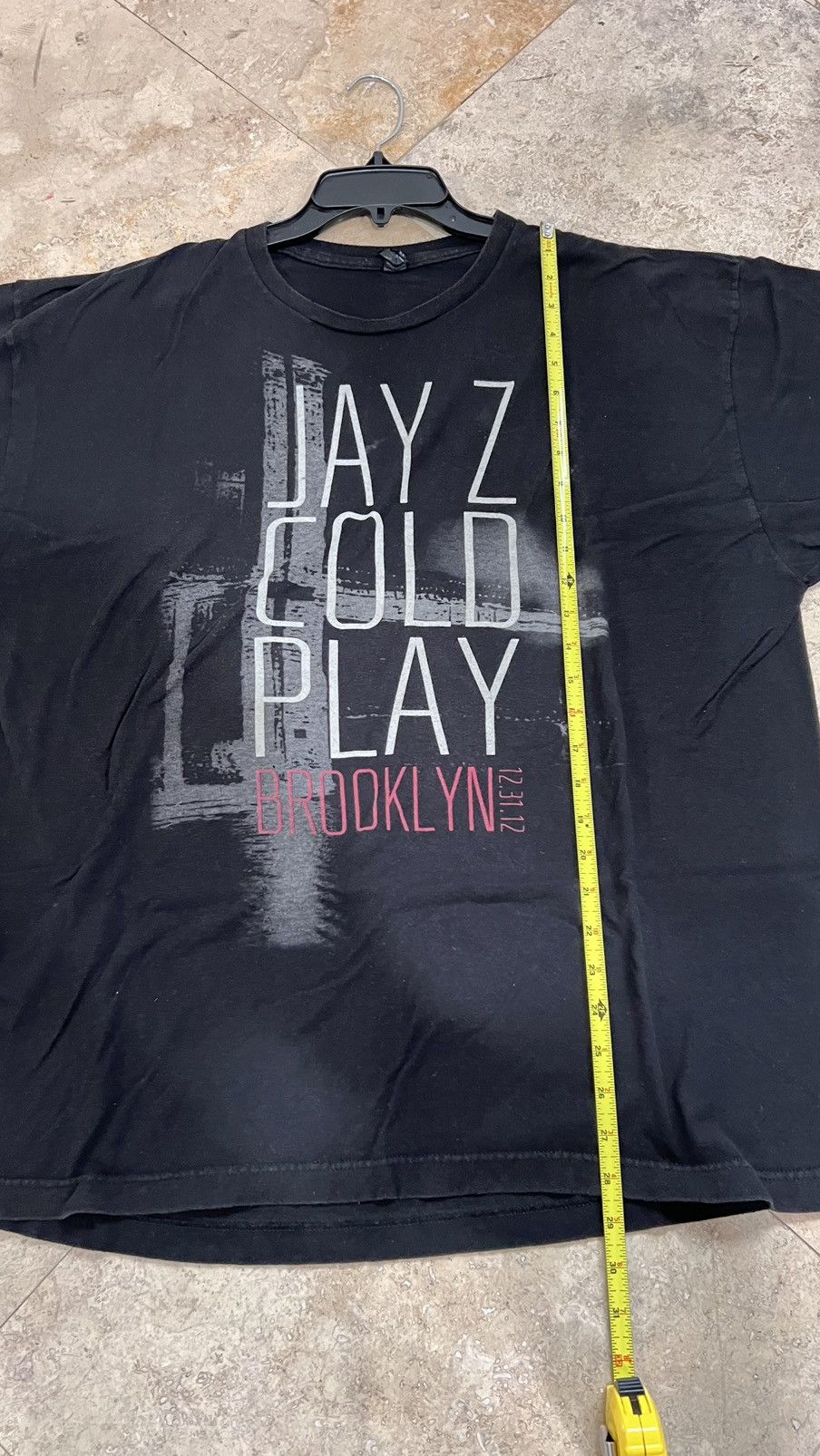 Band Tees × Jay-Z × Vintage Jay Z Cold Play Brooklyn NYC 12.31.12 Size US XXL / EU 58 / 5 - 5 Thumbnail