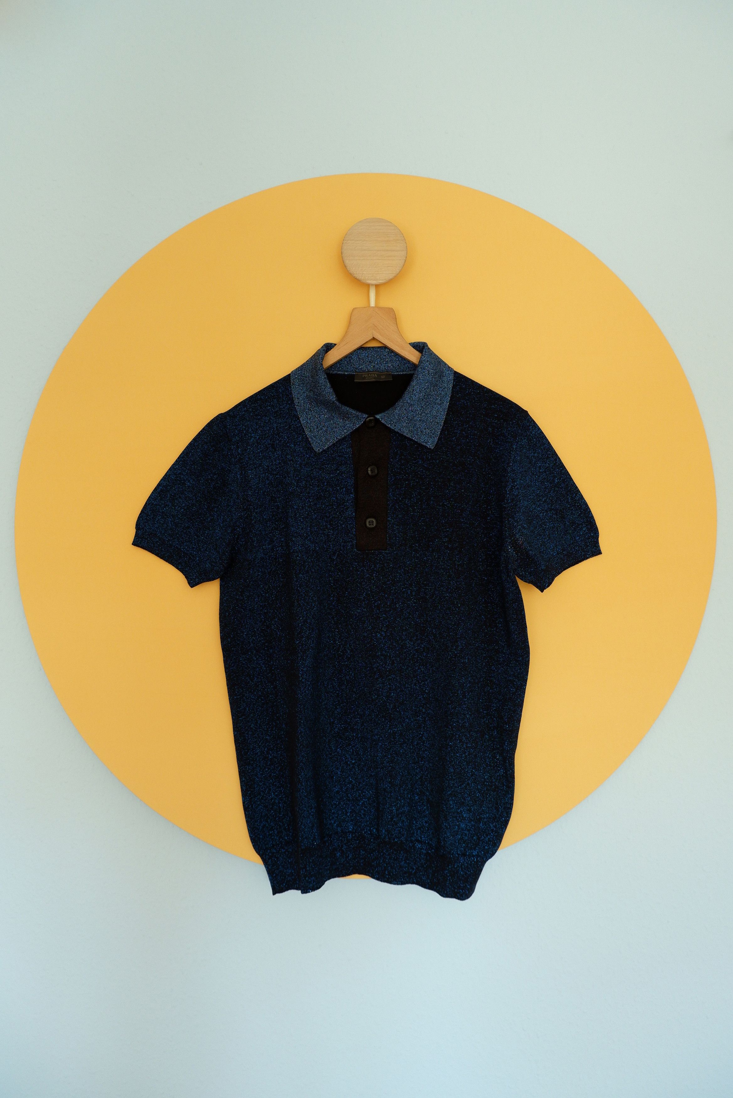 Prada Best price! Rare Prada lurex long sleeved polo AW11 Size US M / EU 48-50 / 2 - 8 Thumbnail