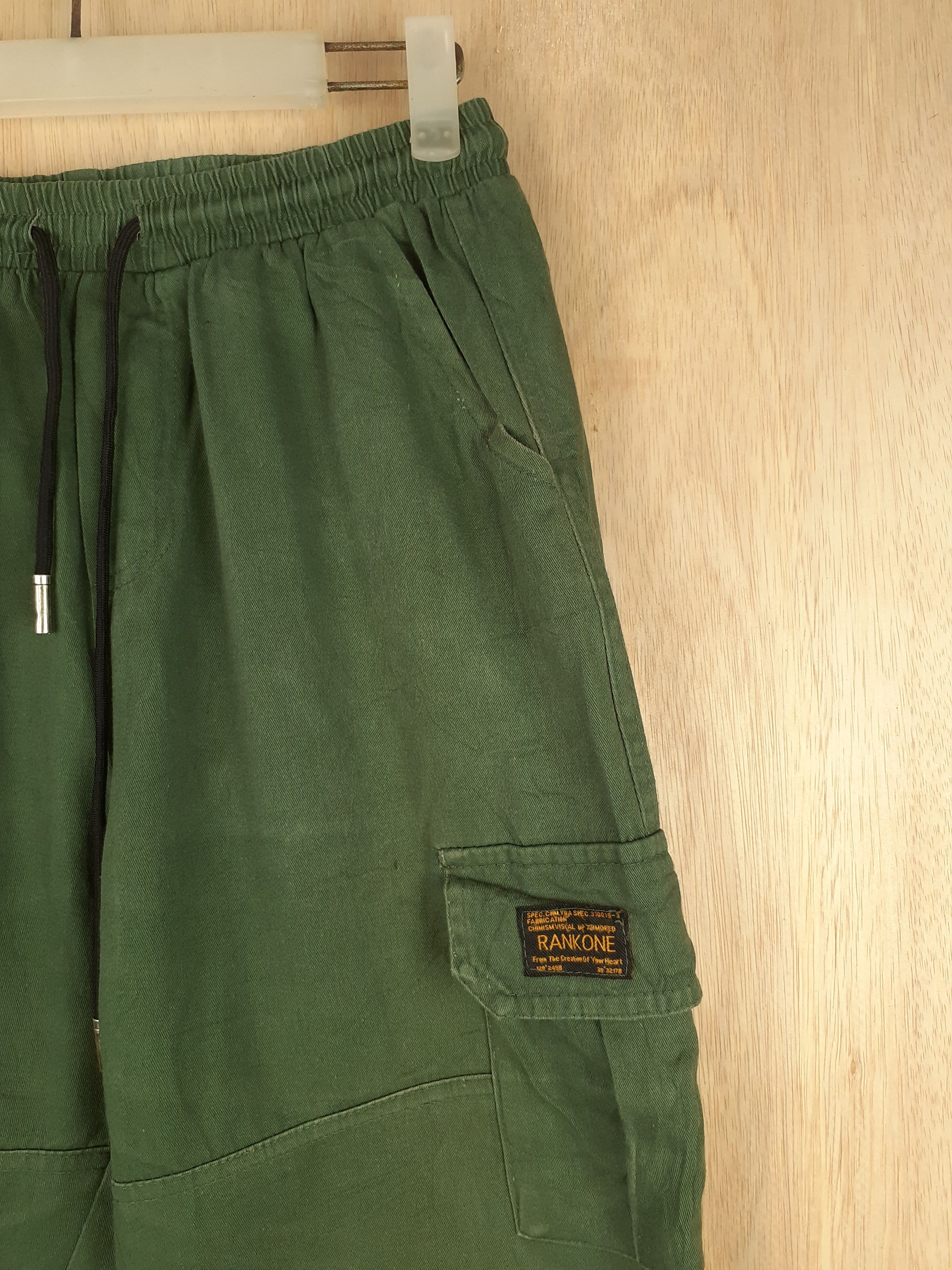 Japanese Brand Rank One multipocket tactical utility green pant #S236 Size US 29 - 5 Thumbnail