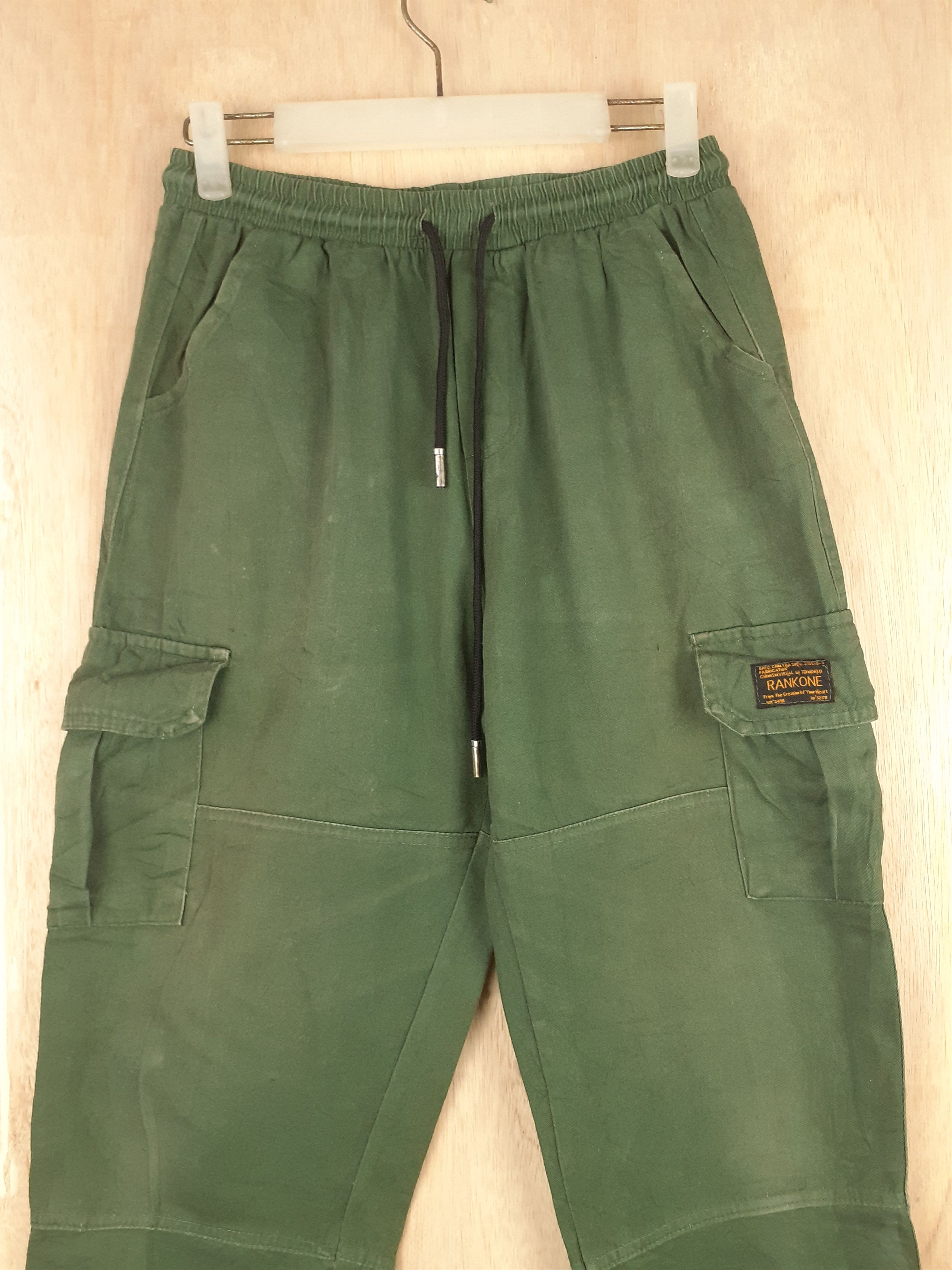 Japanese Brand Rank One multipocket tactical utility green pant #S236 Size US 29 - 2 Thumbnail