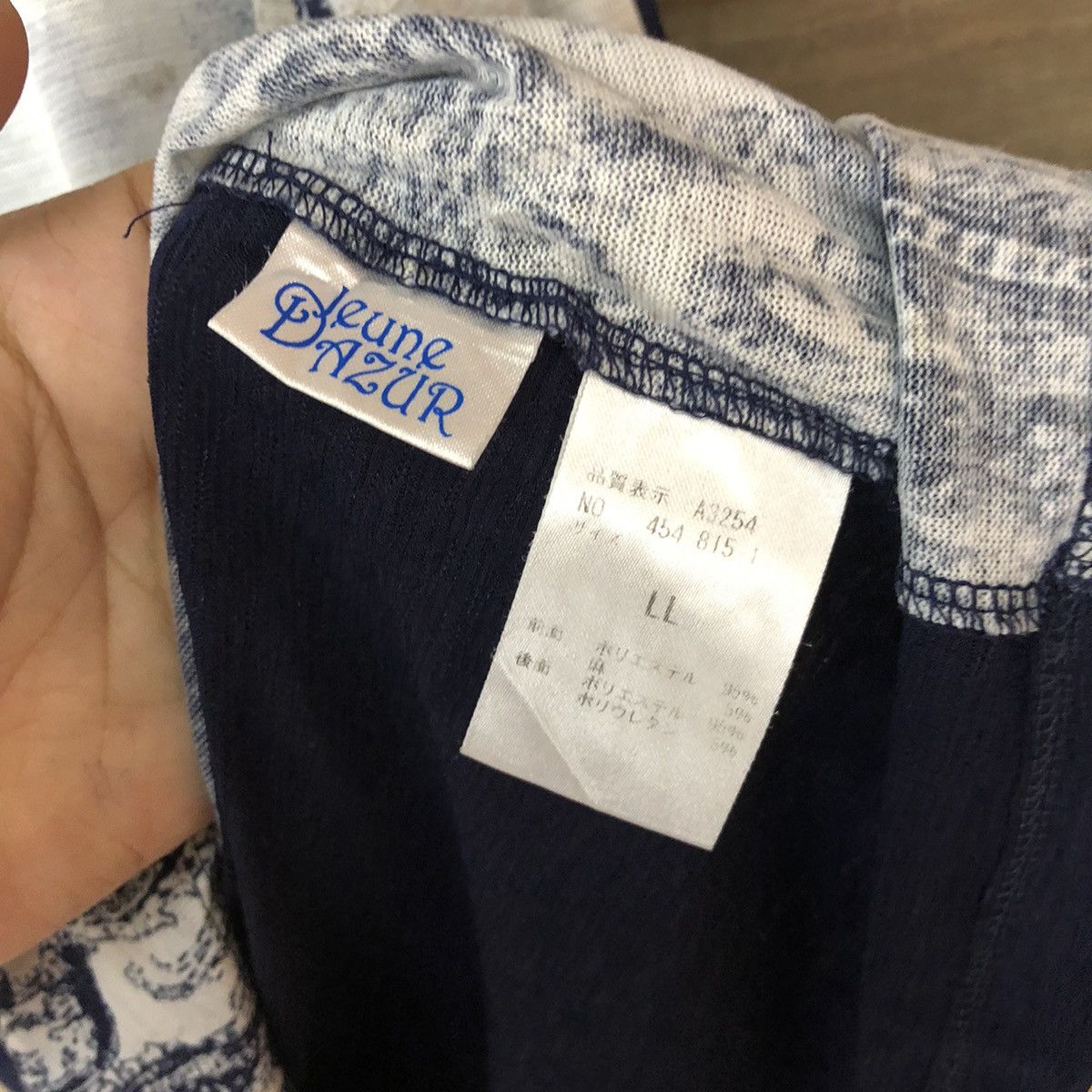 Japanese Brand Jeune Dazur blouse art wave Blue Knitwear #3966 Size M / US 6-8 / IT 42-44 - 7 Thumbnail
