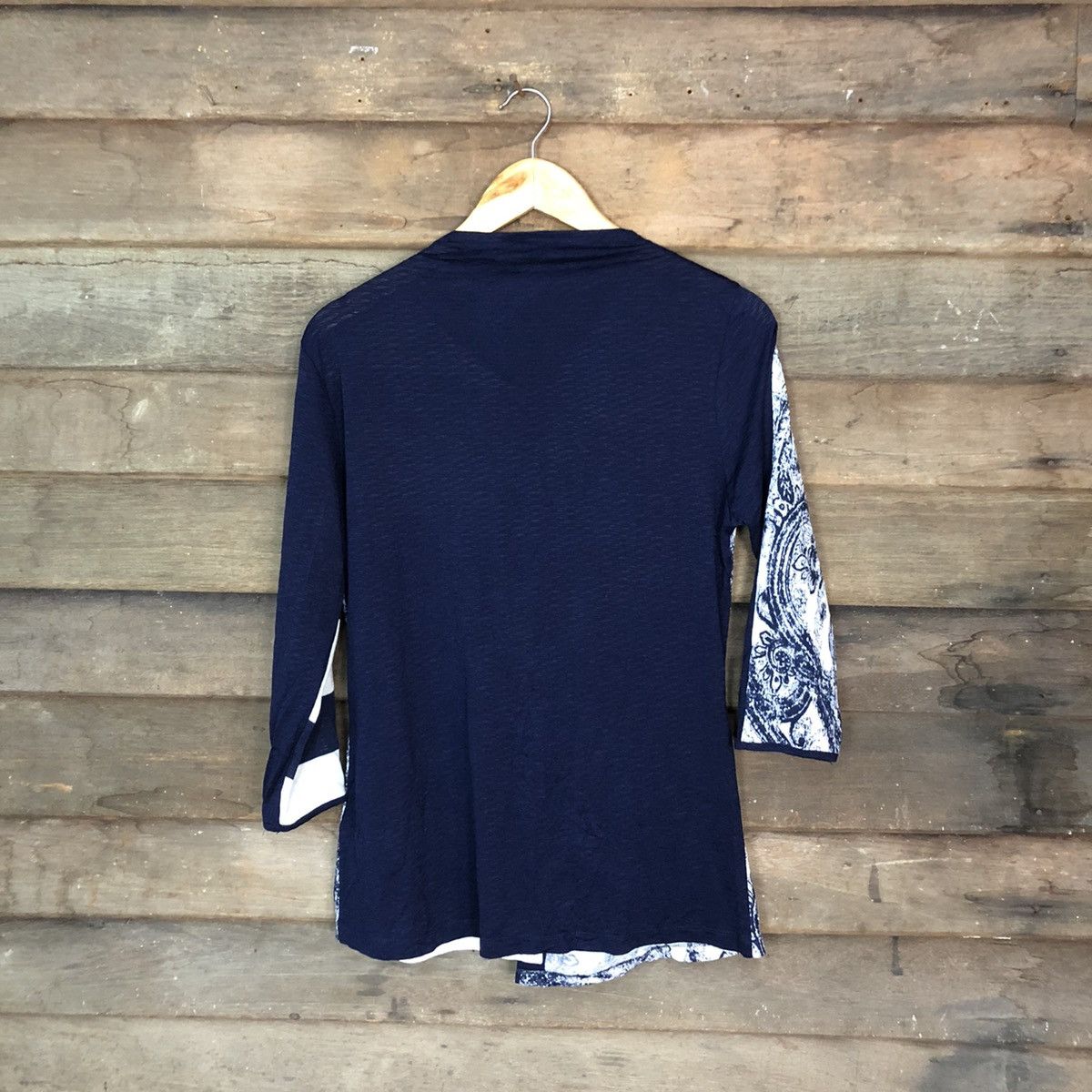 Japanese Brand Jeune Dazur blouse art wave Blue Knitwear #3966 Size M / US 6-8 / IT 42-44 - 8 Thumbnail