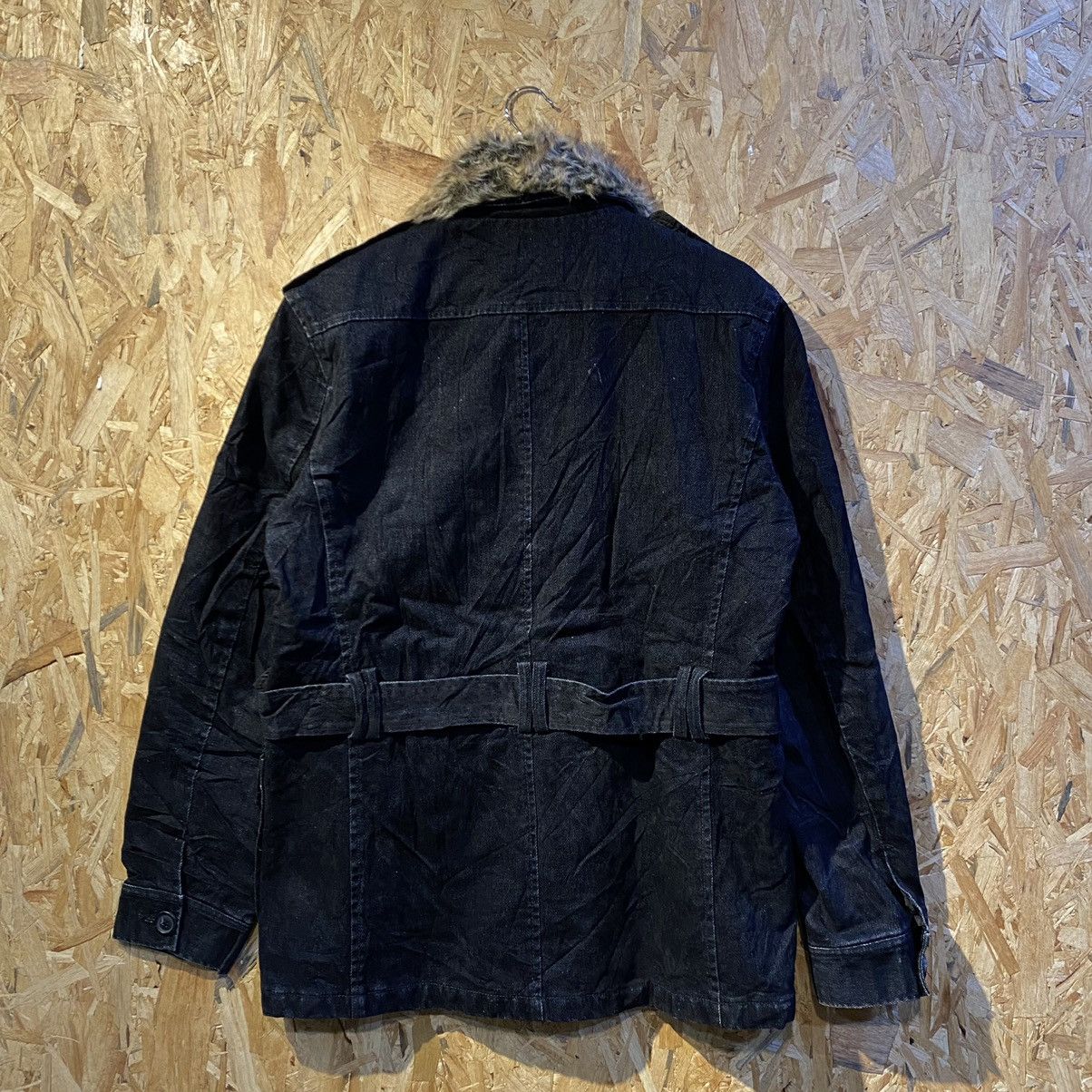 Japanese Brand × Takeo Kikuchi × Vintage VINTAGE RARE‼️Takeo Kikuchi Multi Pocket Denim Fur Jackets Size L / US 10 / IT 46 - 2 Thumbnail