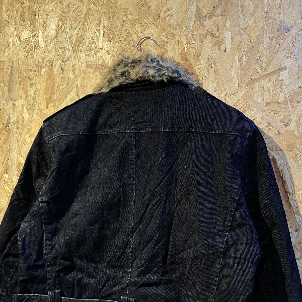 Japanese Brand × Takeo Kikuchi × Vintage VINTAGE RARE‼️Takeo Kikuchi Multi Pocket Denim Fur Jackets Size L / US 10 / IT 46 - 11 Thumbnail