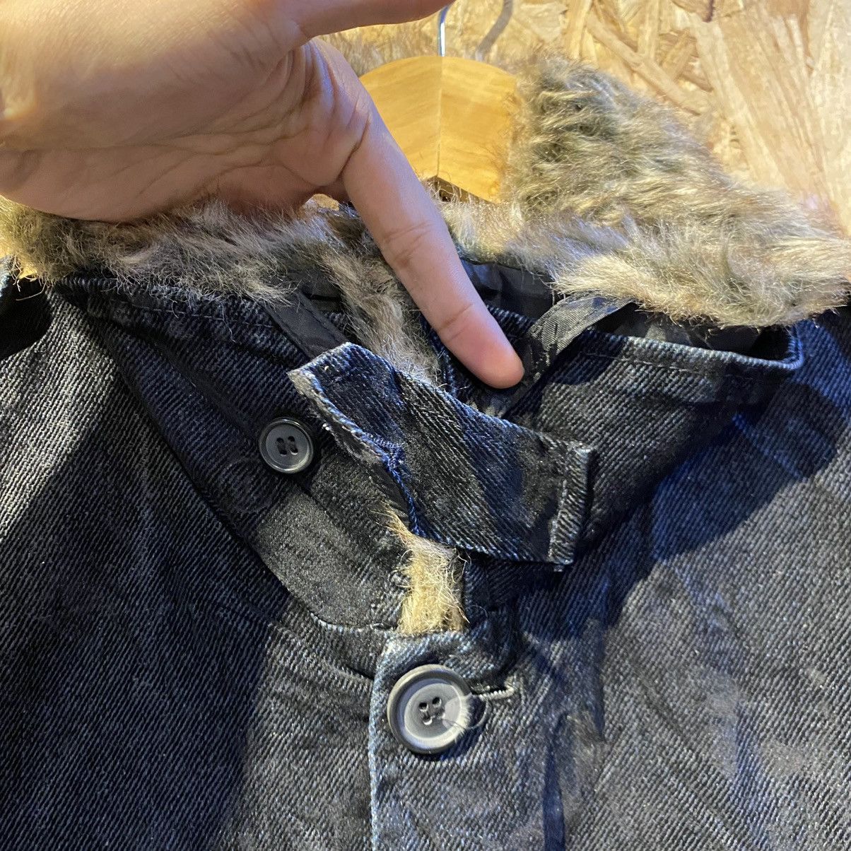Japanese Brand × Takeo Kikuchi × Vintage VINTAGE RARE‼️Takeo Kikuchi Multi Pocket Denim Fur Jackets Size L / US 10 / IT 46 - 8 Thumbnail