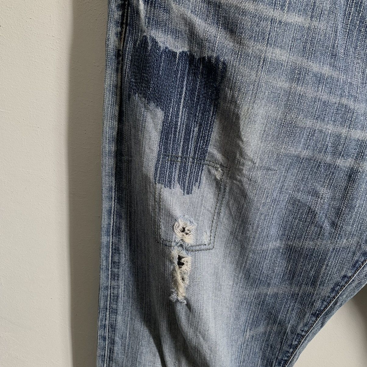 Edwin × Japanese Brand Edwin TRASHED Denim Jeans Size US 35 - 4 Thumbnail
