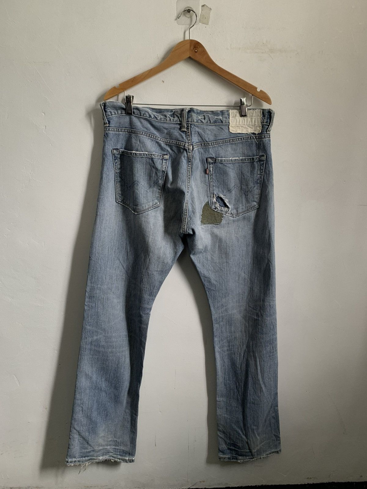 Edwin × Japanese Brand Edwin TRASHED Denim Jeans Size US 35 - 2 Thumbnail