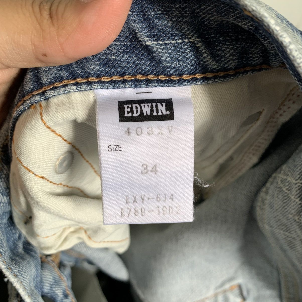 Edwin × Japanese Brand Edwin TRASHED Denim Jeans Size US 35 - 12 Thumbnail