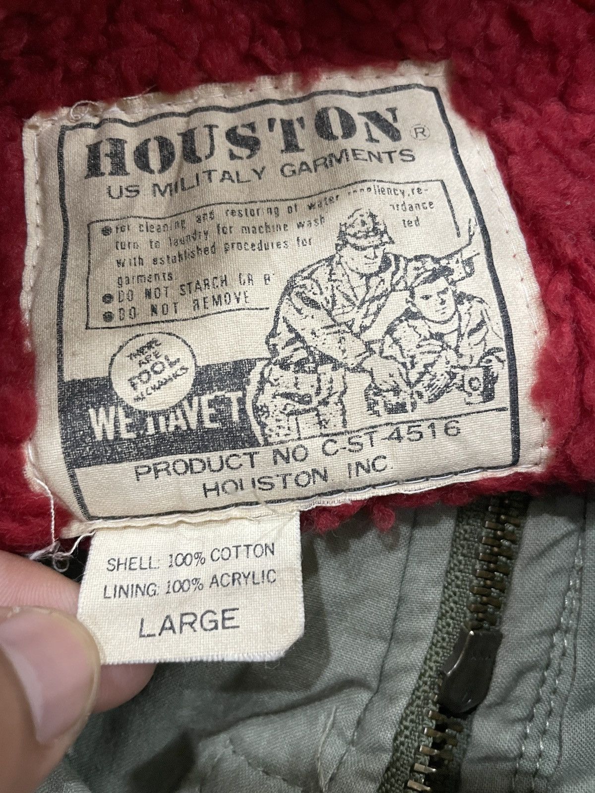 Pherrow's Vintage Houston Japan US Military Garments WWII Sun Faded Size US L / EU 52-54 / 3 - 6 Thumbnail
