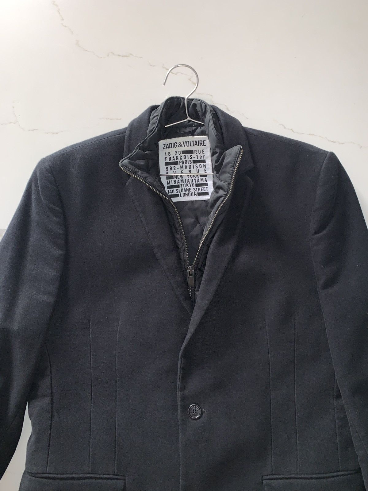 Zadig & Voltaire Zadig and Voltaire 2in1 Black Sport Jacket with Black ...