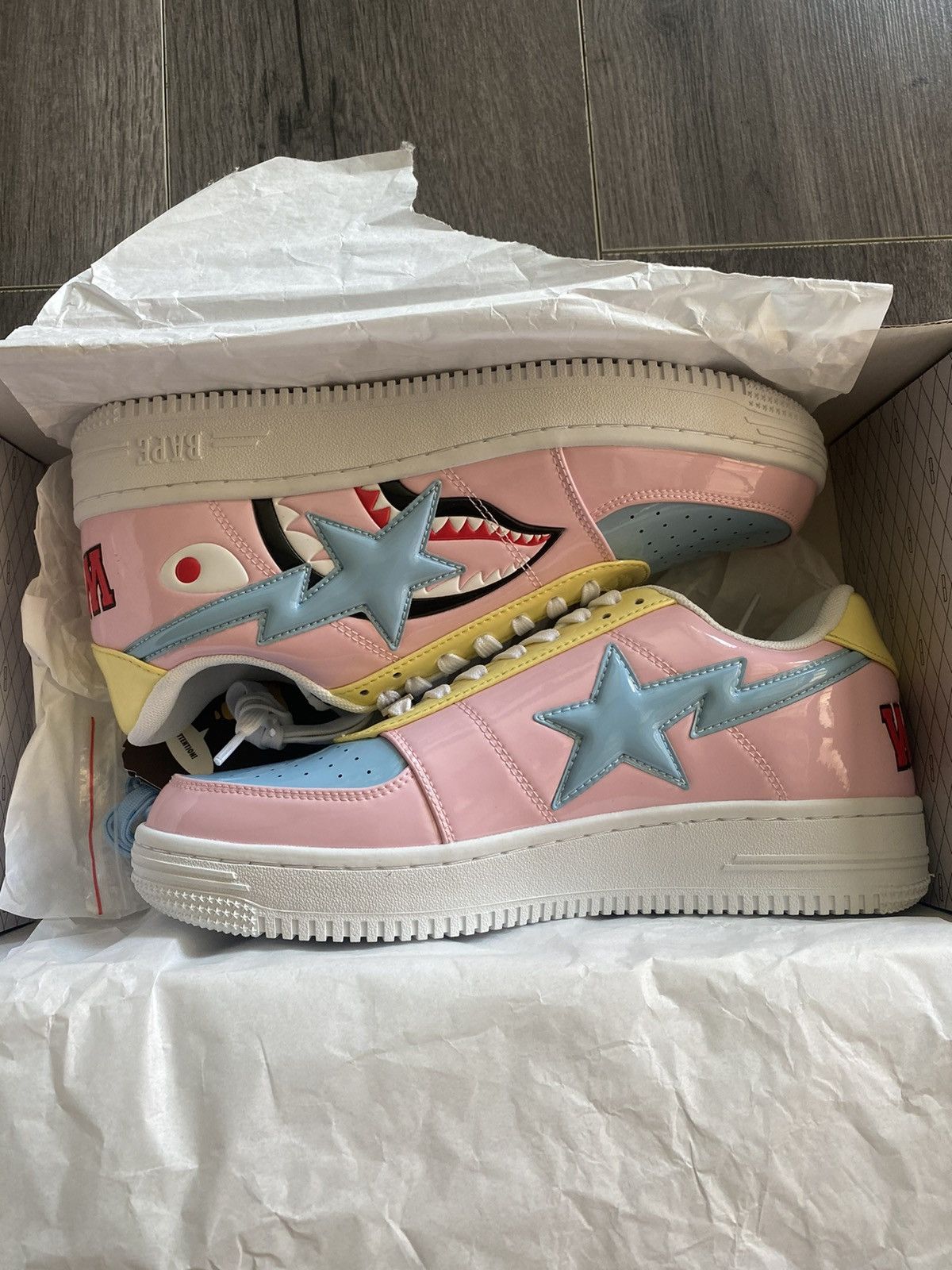 Bape Shark Bapestas RARE colorway NWT | Grailed