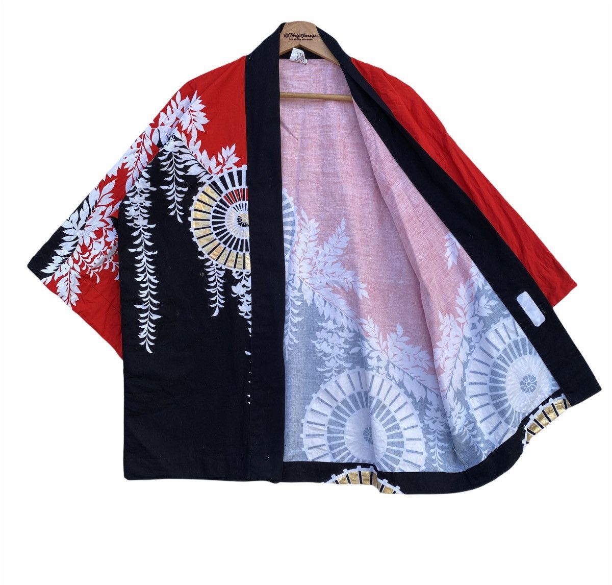 Vtg Haori Noragi Japanese Ancient Natives Pullover Kimono