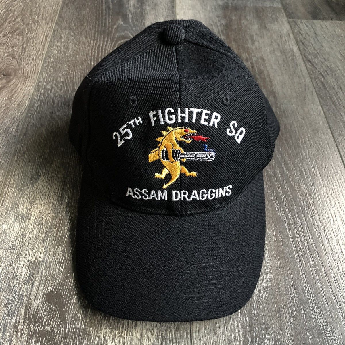 Vintage Vintage 1990s Assam Dragons 25th Fighter Squadron Logo Hat Size ONE SIZE - 1 Thumbnail