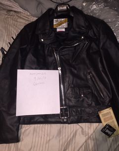supreme X schott collaboration leather riders jacket black M Length 62cm  RARE!