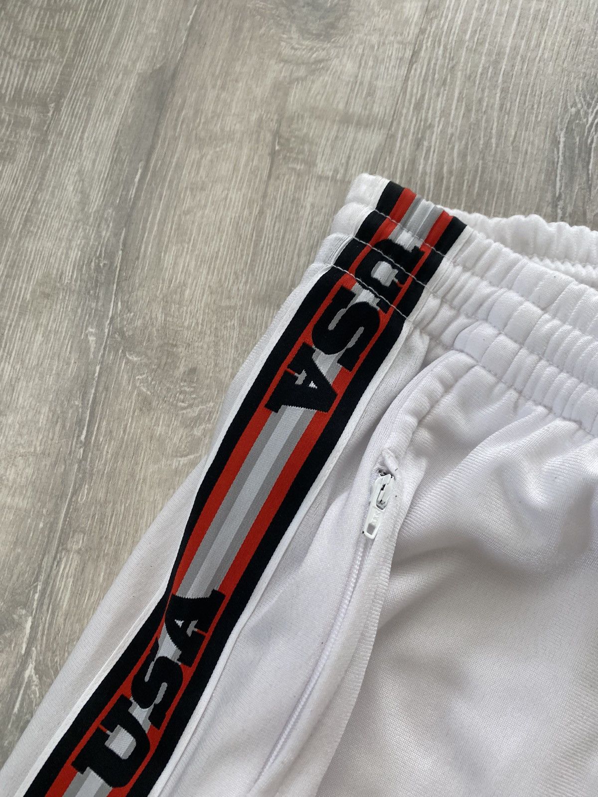 Nike × Vintage 90s Nike USA vintage side stripe track pants small swoosh Size US 34 / EU 50 - 3 Thumbnail