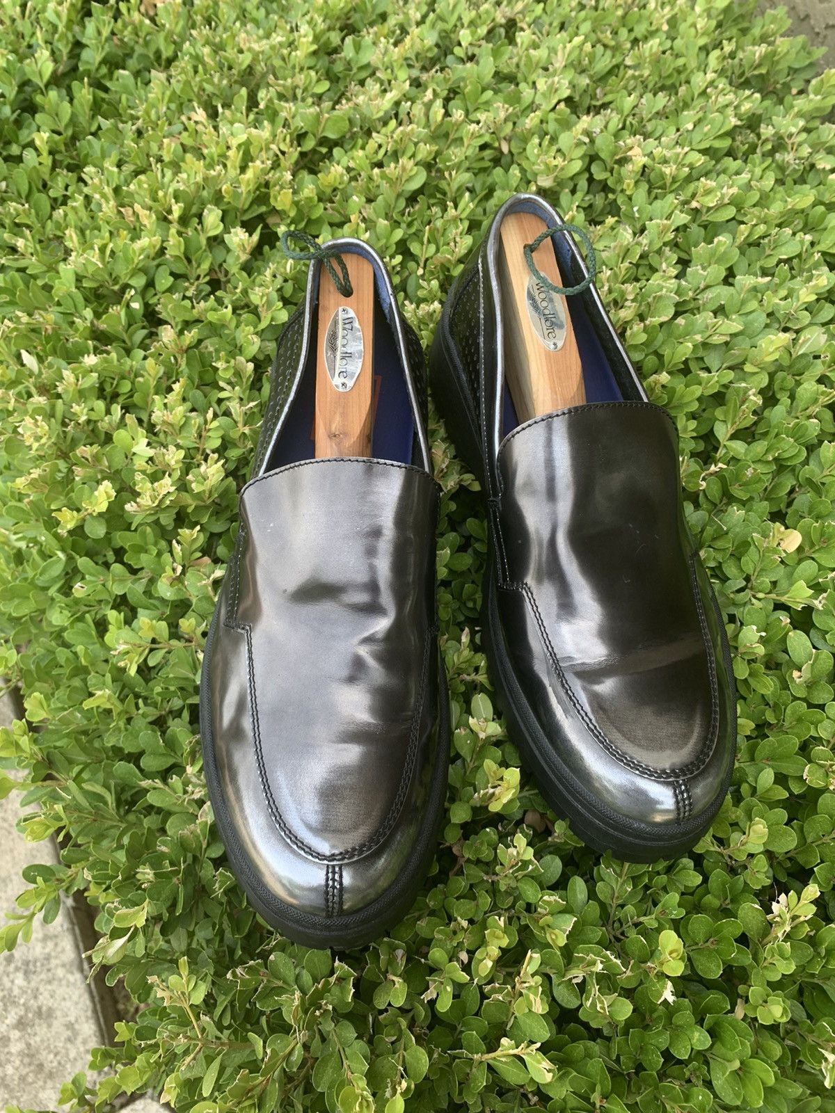 A.TESTONI Size 8 Burgundy Black Contrast Trim Suede Slip On Loafers Testoni A. 8 Burgundy Black Contrast Trim Suede Slip On  main image 4