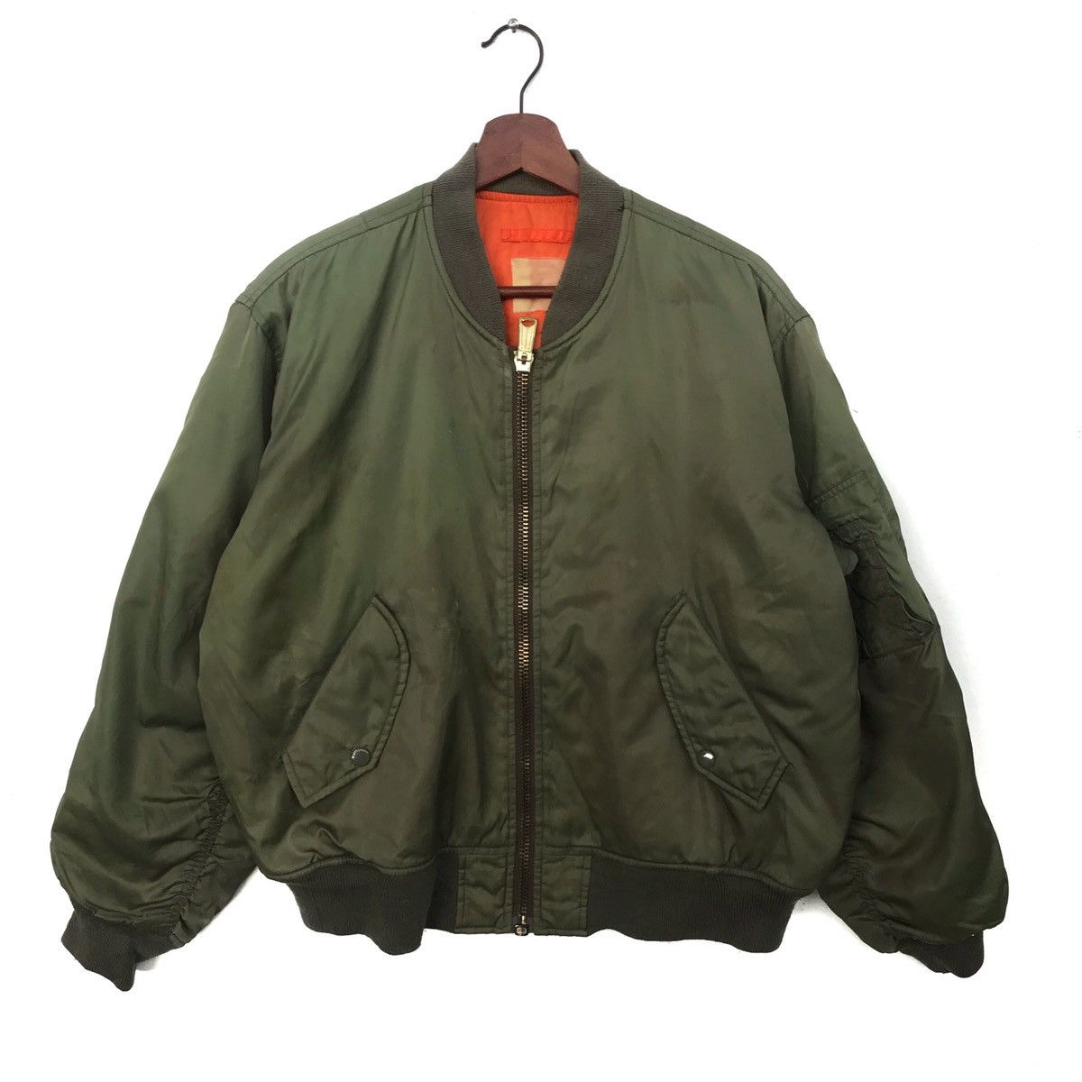 Japanese Brand Vintage Military Zipper Bomber Flight Jacket Size US M / EU 48-50 / 2 - 1 Thumbnail