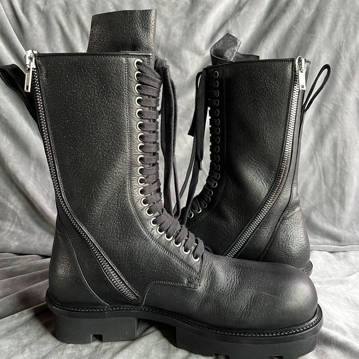 Rick Owens Rick Owens Bull Leather Megatooth Combat Boots Size US 12 / EU 45 - 6 Thumbnail