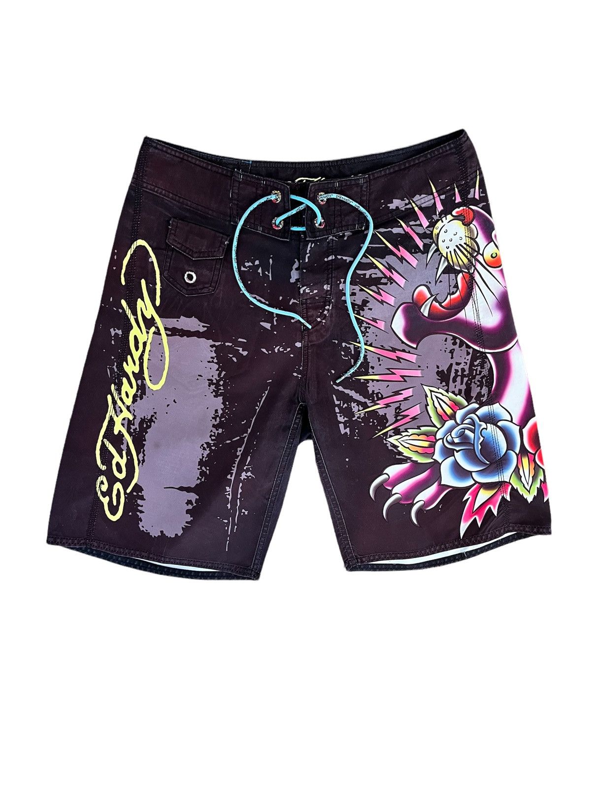 Ed Hardy Ed Hardy drip Surfing Shorts Size US 31 - 1 Thumbnail