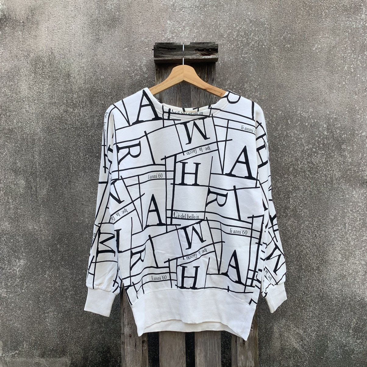 Japanese Brand × Vintage Japanese Vintage Liberal FullPrinted Sweater Jumper Pullover Size US M / EU 48-50 / 2 - 1 Thumbnail