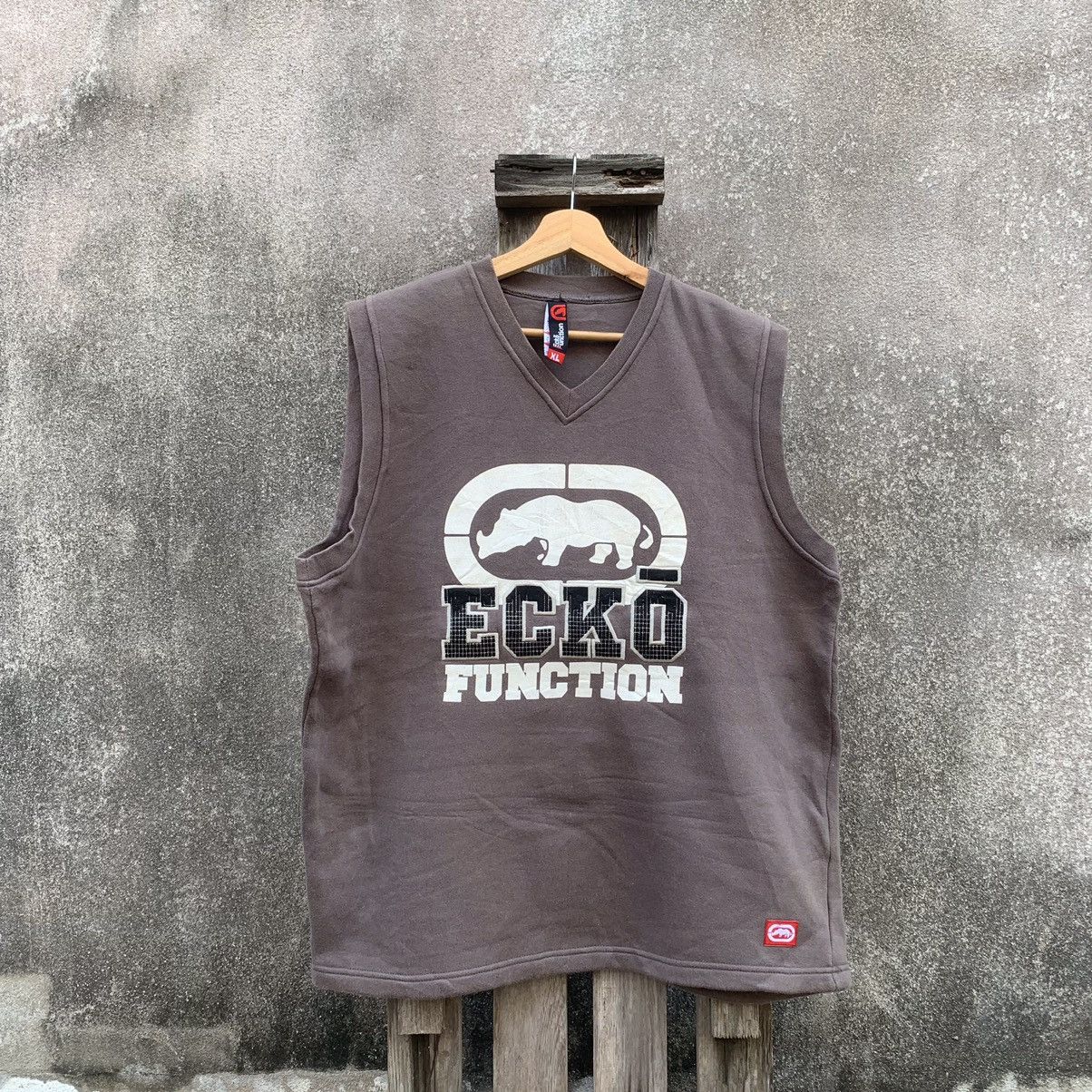 Ecko Unltd. × Vintage Vintage Ecko Function Big Logo Faded Spell Out Sleeveless Size US XL / EU 56 / 4 - 1 Thumbnail