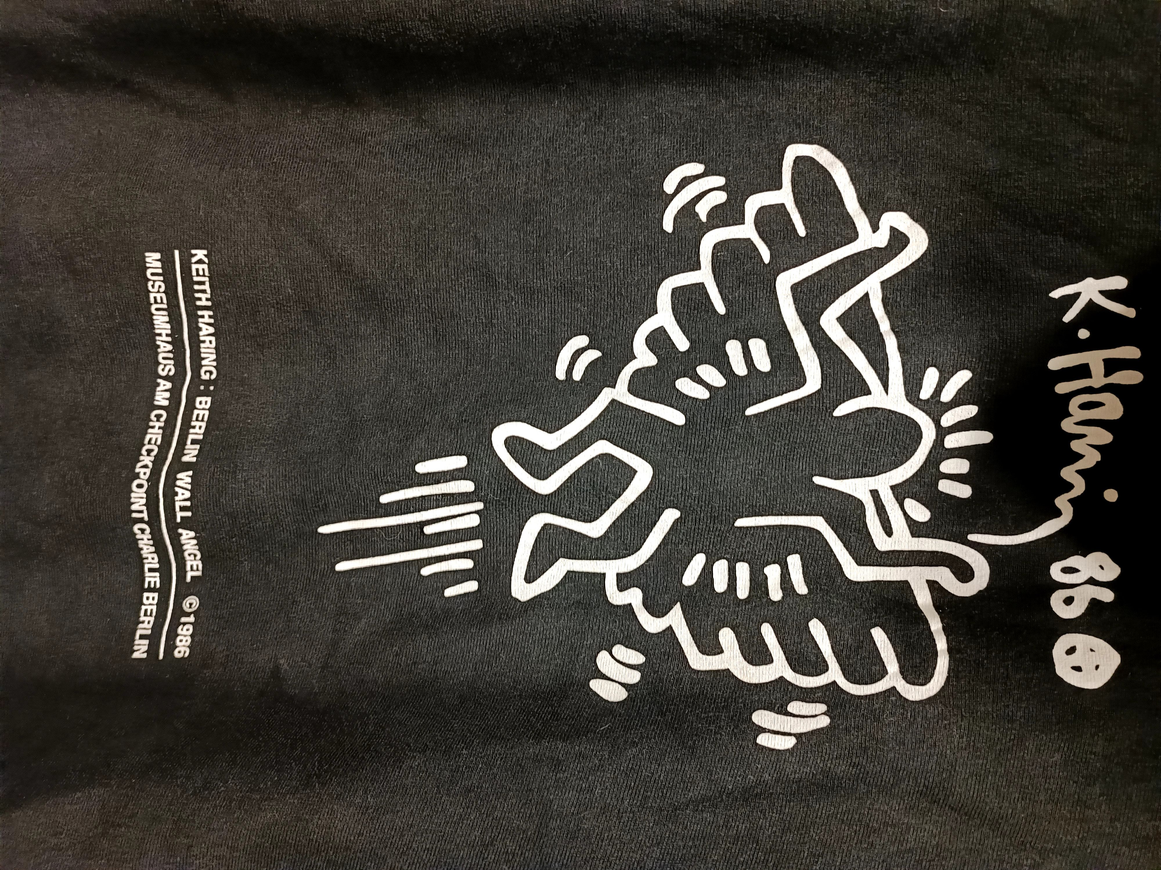 Keith Haring vintage sweatshirt hoodie Keith haring Berlin wall angel Size US L / EU 52-54 / 3 - 3 Thumbnail