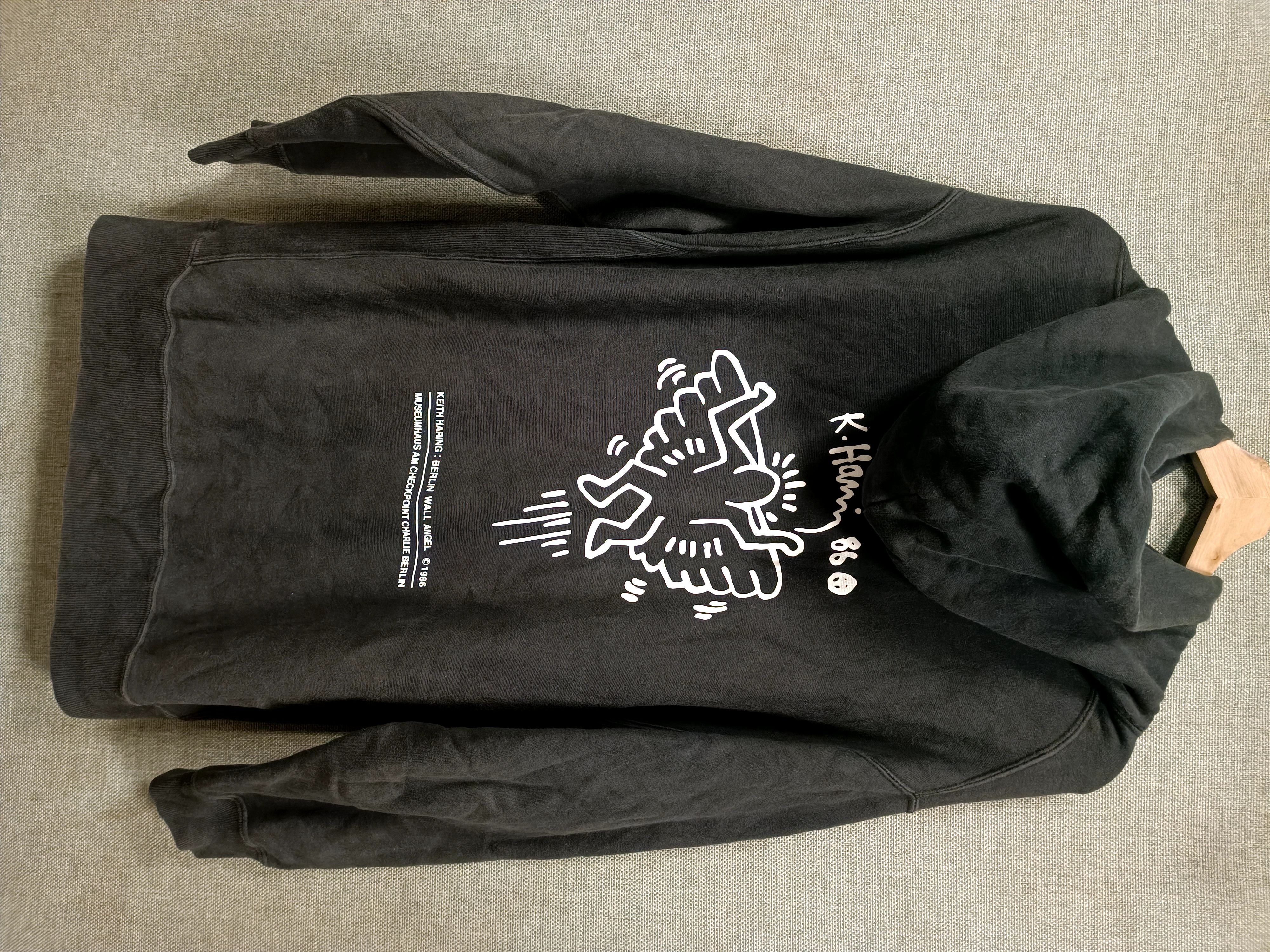 Keith Haring vintage sweatshirt hoodie Keith haring Berlin wall angel Size US L / EU 52-54 / 3 - 1 Thumbnail