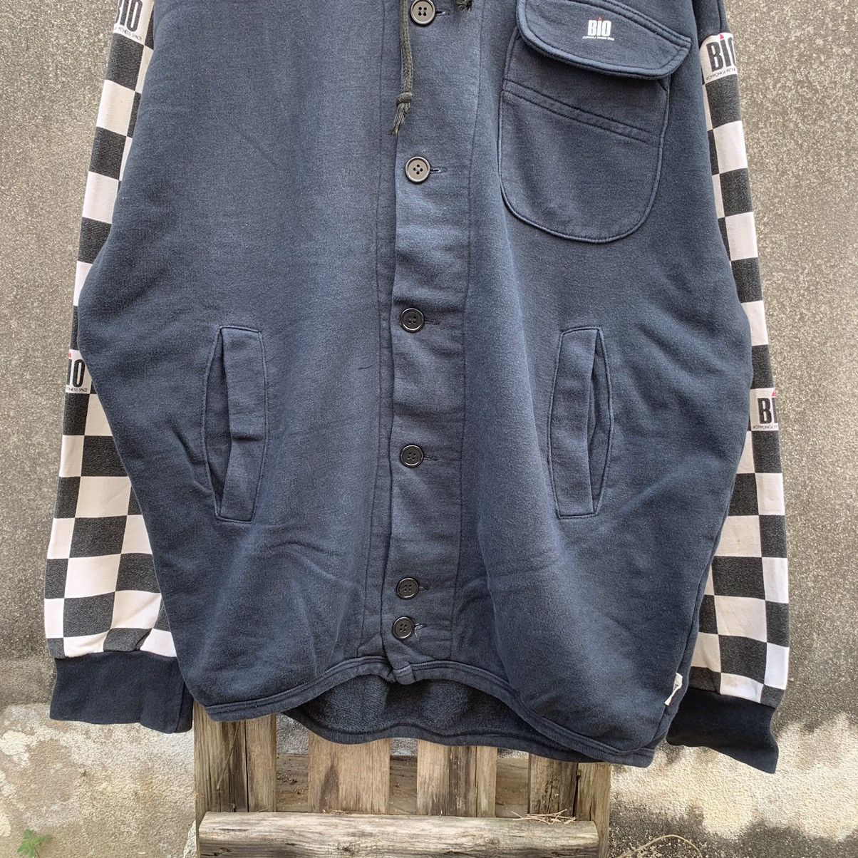 Japanese Brand × Vintage Bio ButtonUps Baggy Check Sleeve Plaid Hoodie Sweater Jacket Size US XL / EU 56 / 4 - 4 Thumbnail