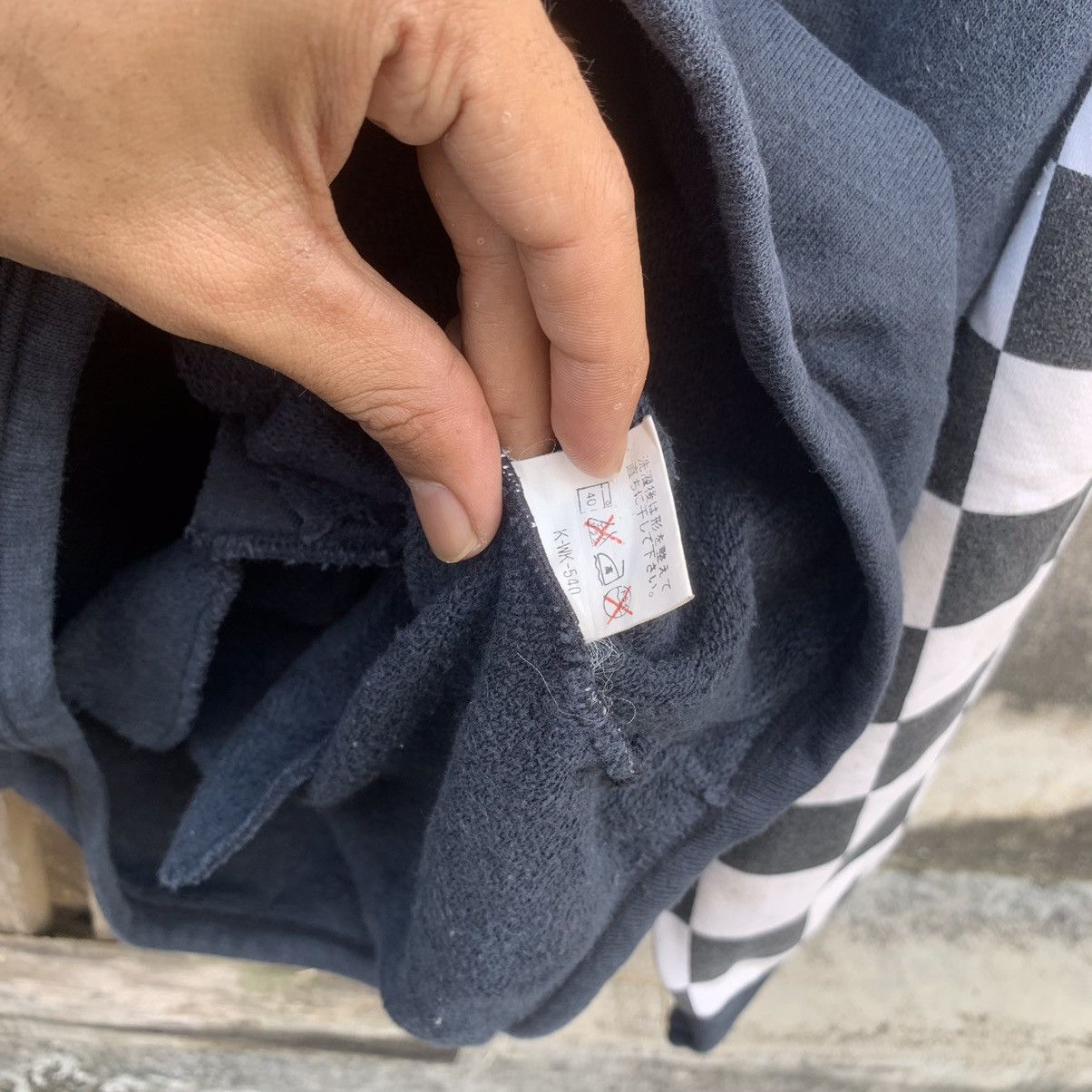 Japanese Brand × Vintage Bio ButtonUps Baggy Check Sleeve Plaid Hoodie Sweater Jacket Size US XL / EU 56 / 4 - 9 Thumbnail