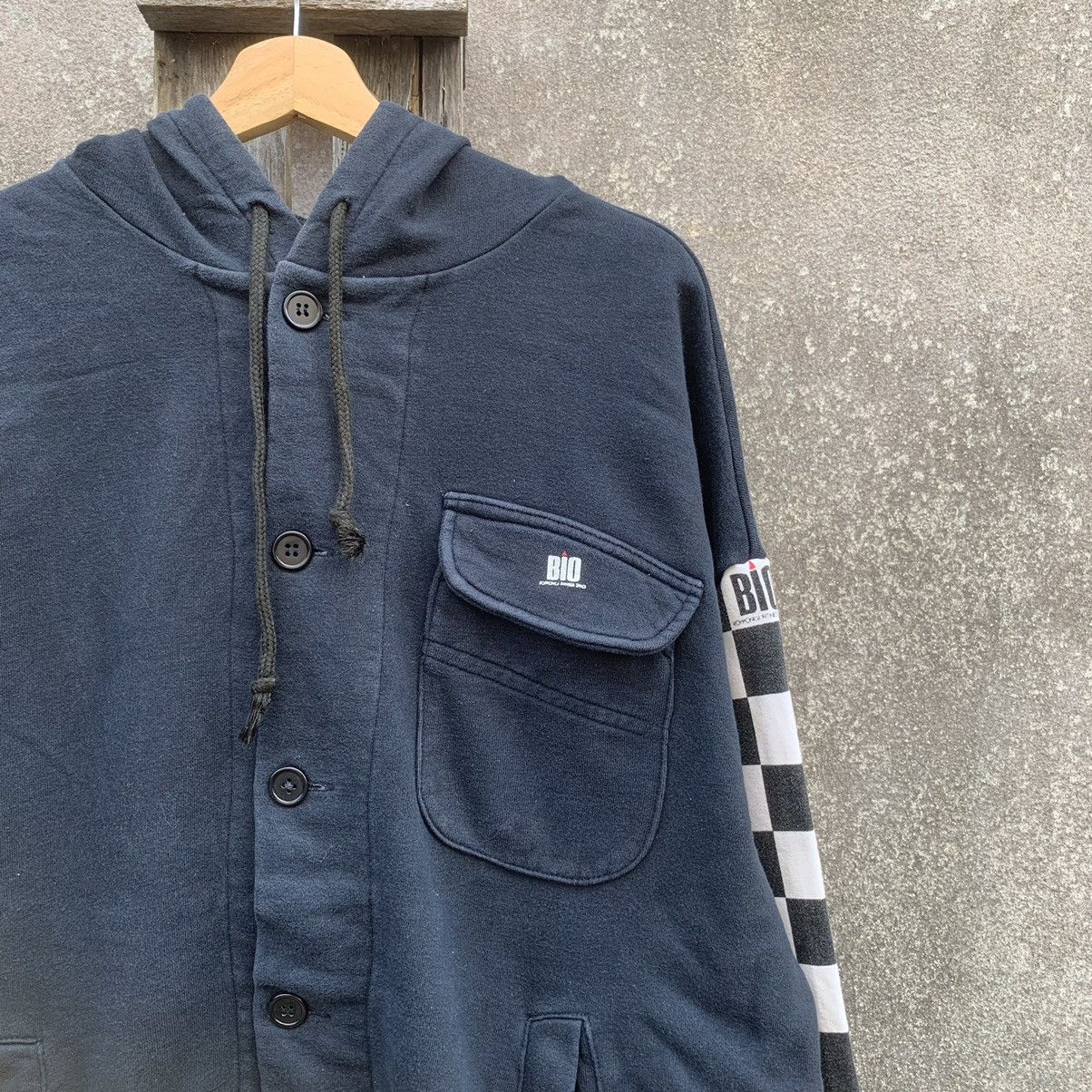 Japanese Brand × Vintage Bio ButtonUps Baggy Check Sleeve Plaid Hoodie Sweater Jacket Size US XL / EU 56 / 4 - 3 Thumbnail