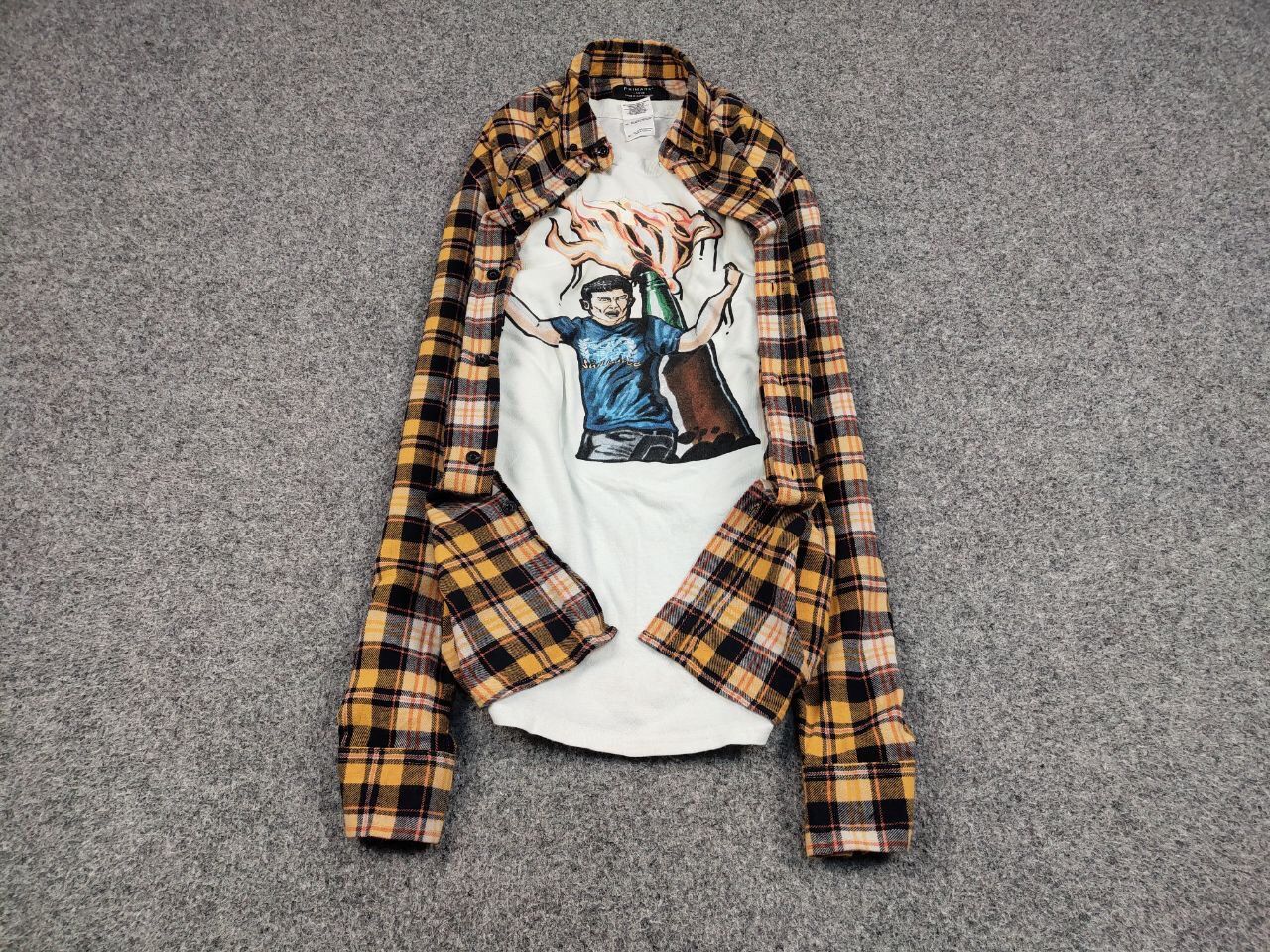 Flannel Vintage Flannel Shirt Travis Scott Style Size US L / EU 52-54 / 3 - 2 Thumbnail