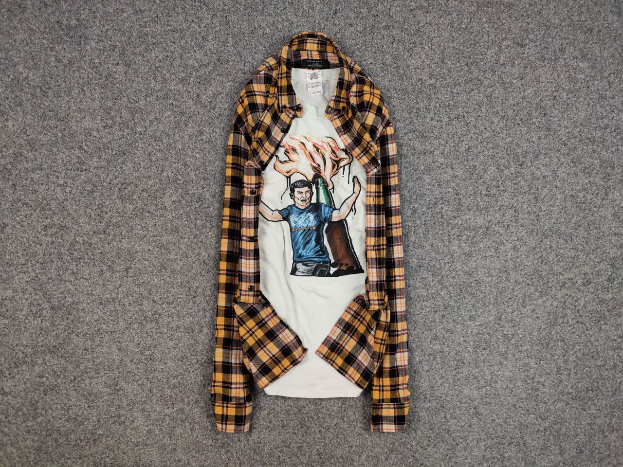 Flannel Vintage Flannel Shirt Travis Scott Style Size US L / EU 52-54 / 3 - 1 Thumbnail