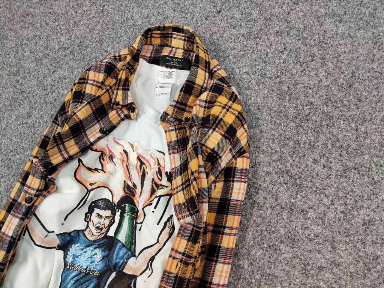 Flannel Vintage Flannel Shirt Travis Scott Style Size US L / EU 52-54 / 3 - 4 Thumbnail