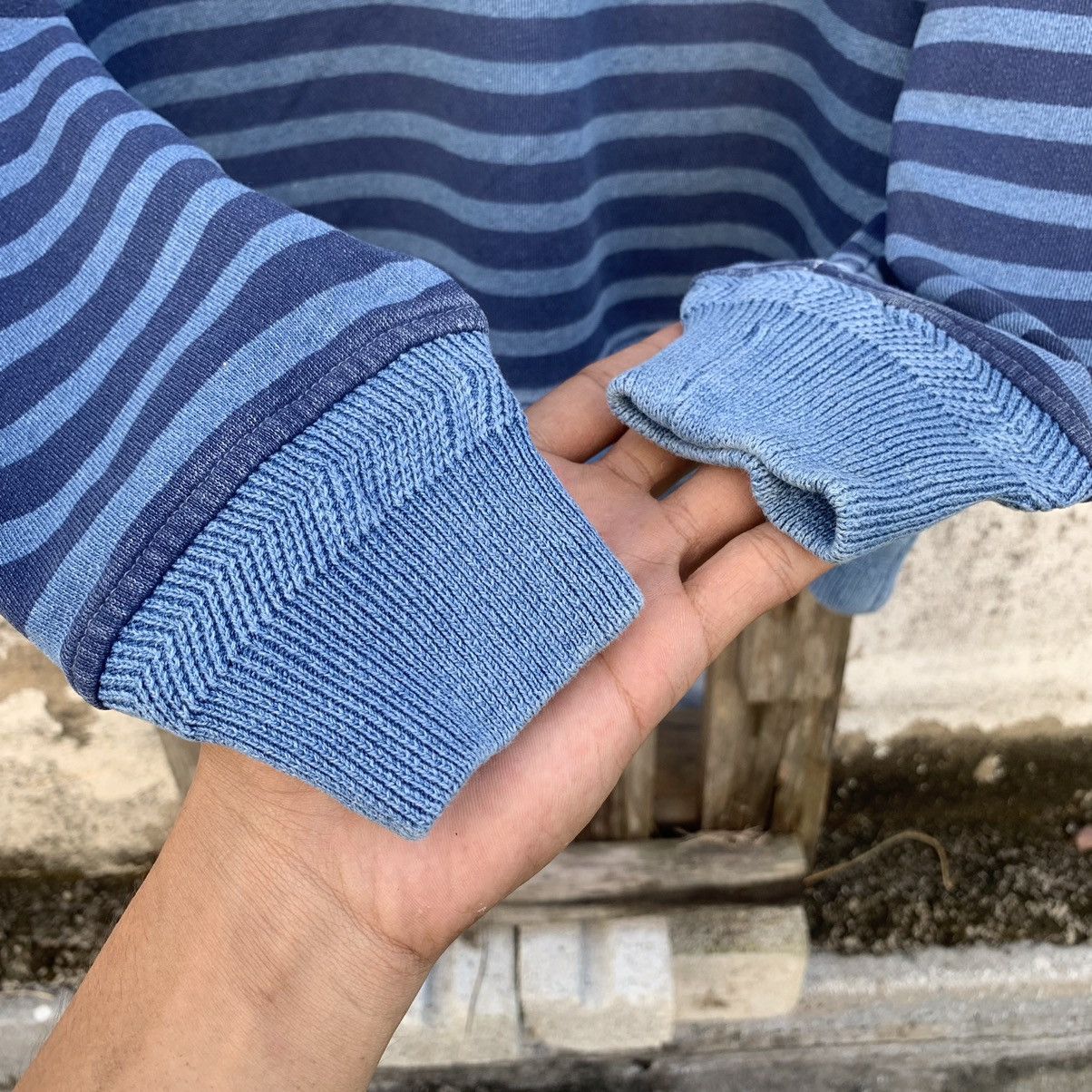 Japanese Brand × Journal Standard JOURNAL STANDARD Striped Sweater Faded Jumper Pullover Size US M / EU 48-50 / 2 - 6 Thumbnail