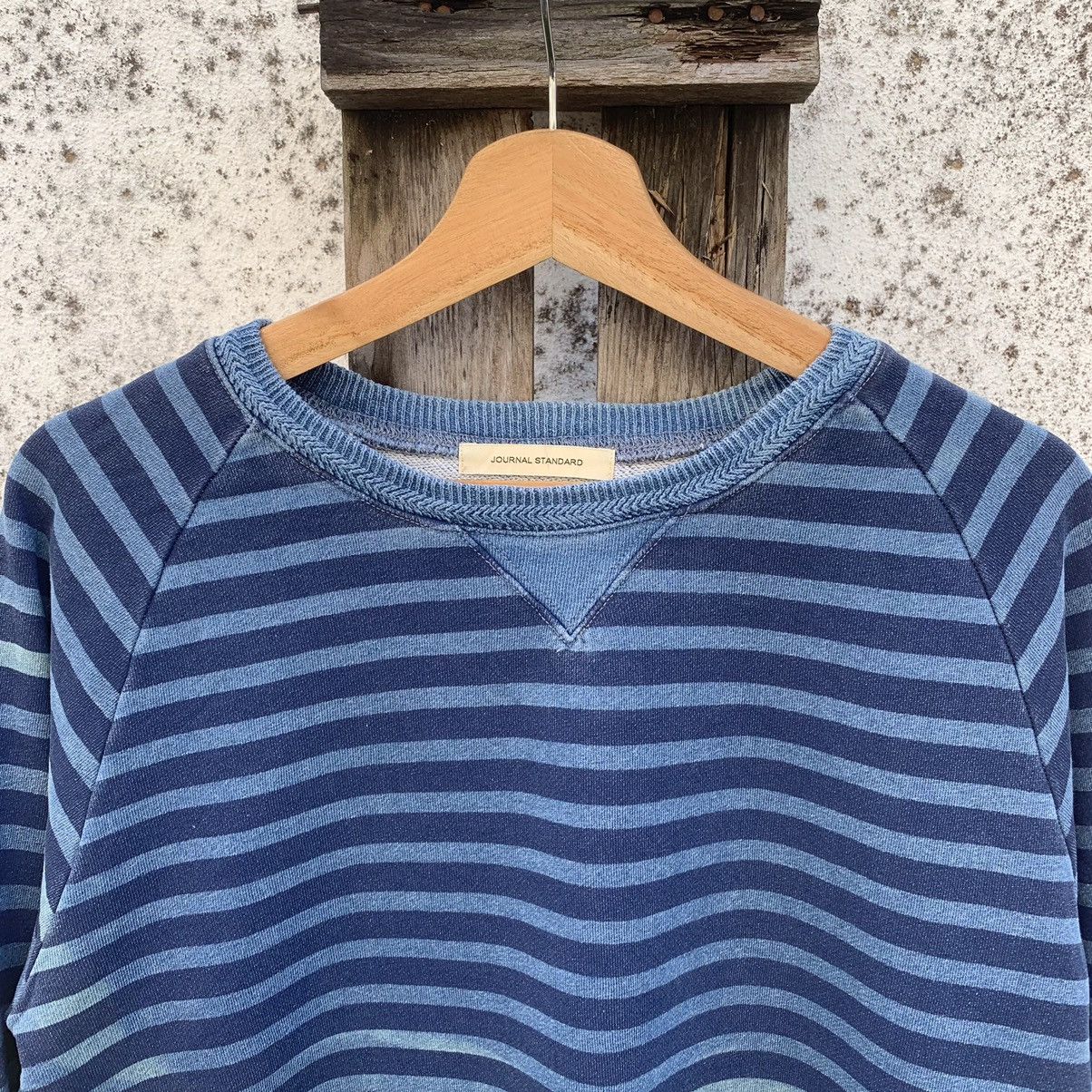 Japanese Brand × Journal Standard JOURNAL STANDARD Striped Sweater Faded Jumper Pullover Size US M / EU 48-50 / 2 - 3 Thumbnail