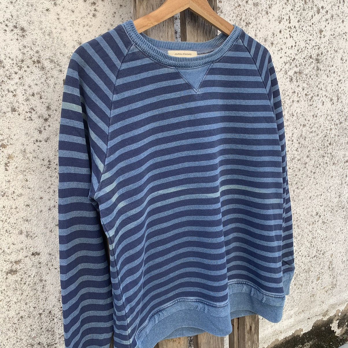Japanese Brand × Journal Standard JOURNAL STANDARD Striped Sweater Faded Jumper Pullover Size US M / EU 48-50 / 2 - 2 Thumbnail