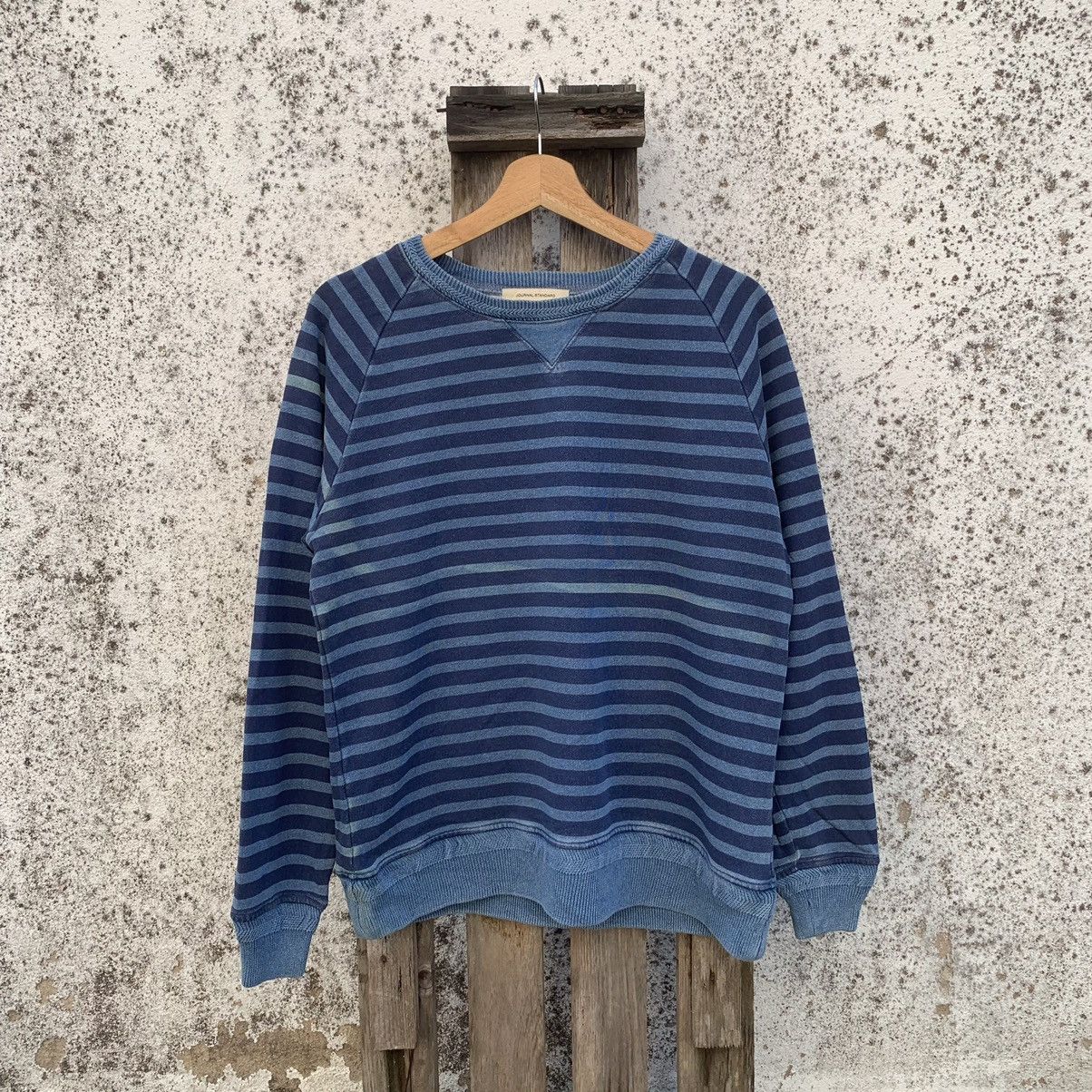 Japanese Brand × Journal Standard JOURNAL STANDARD Striped Sweater Faded Jumper Pullover Size US M / EU 48-50 / 2 - 1 Thumbnail